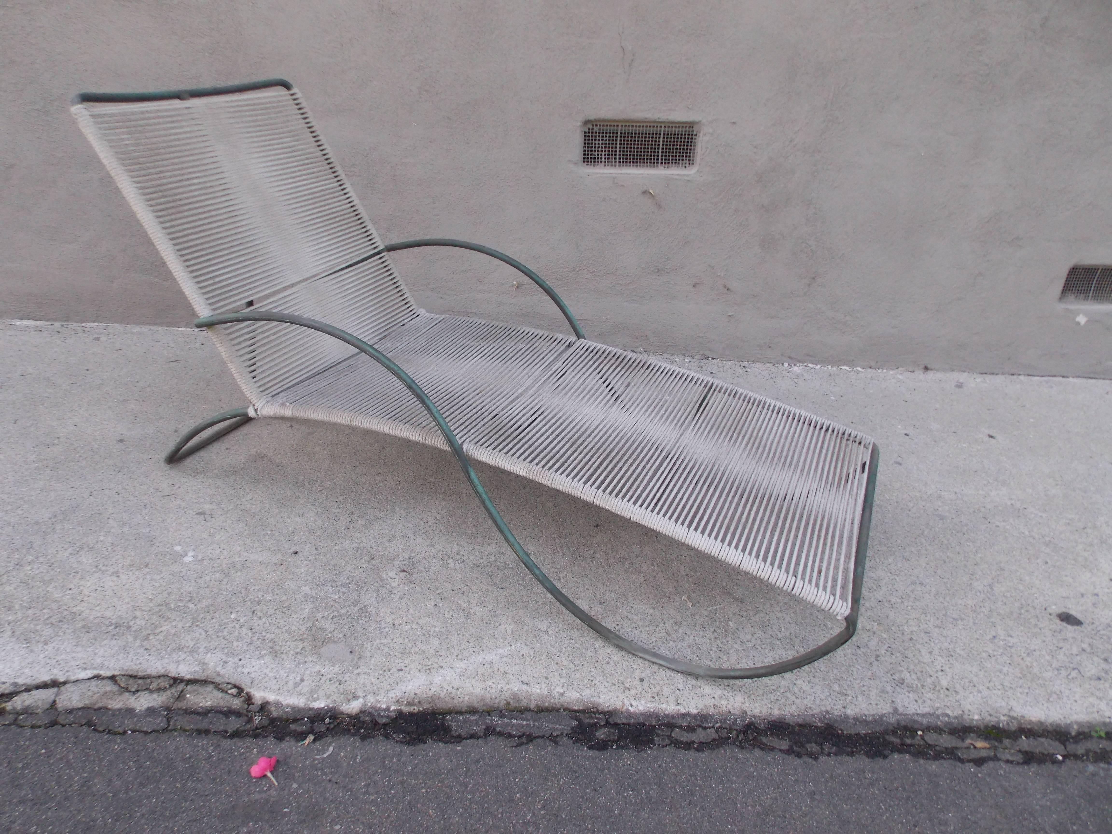 Walter Lamb Bronze Chaise Lounge In Good Condition In Los Angeles, CA