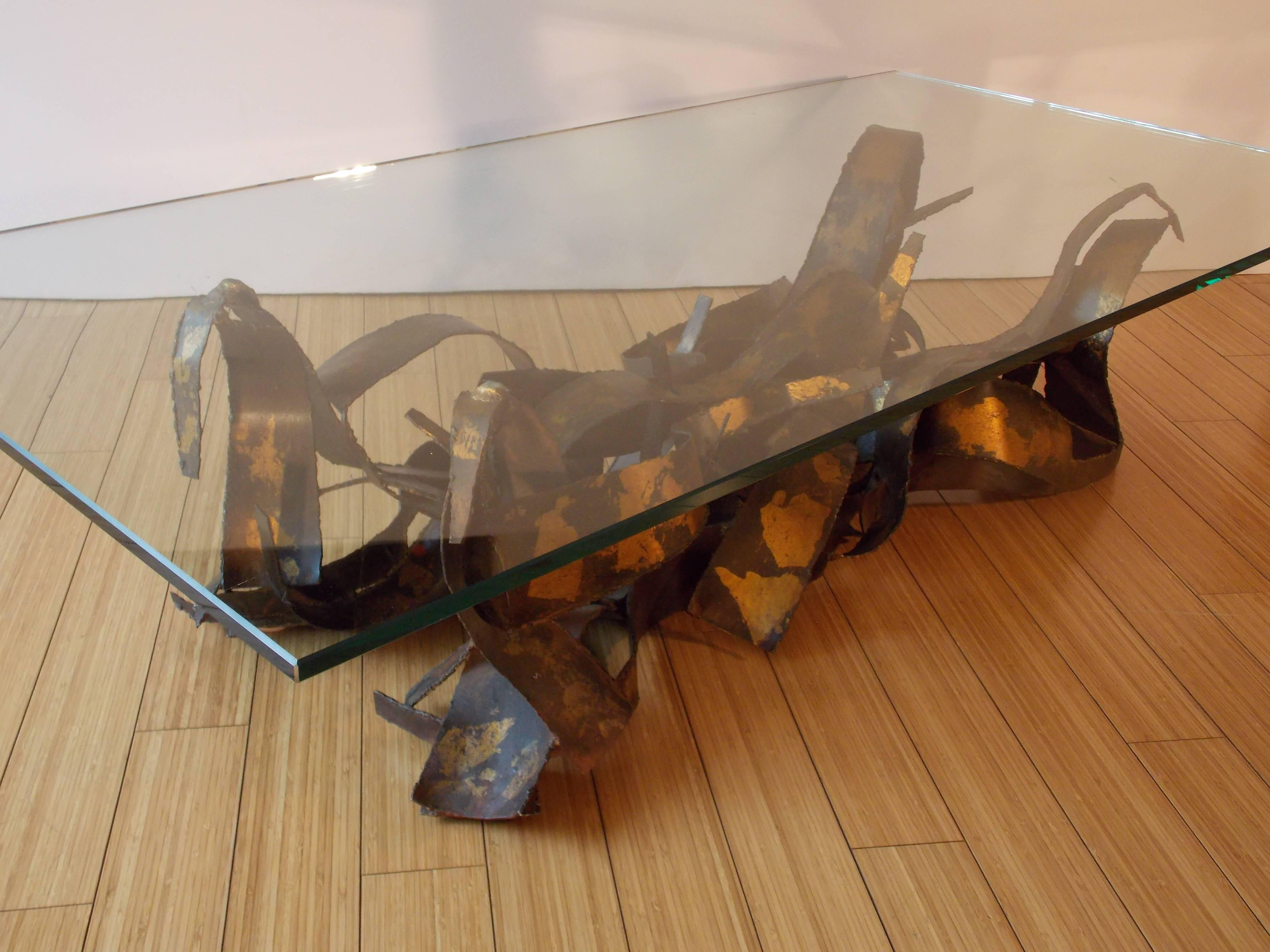 Mid Century Brutalist Sculpture Coffee Table In Good Condition In Los Angeles, CA