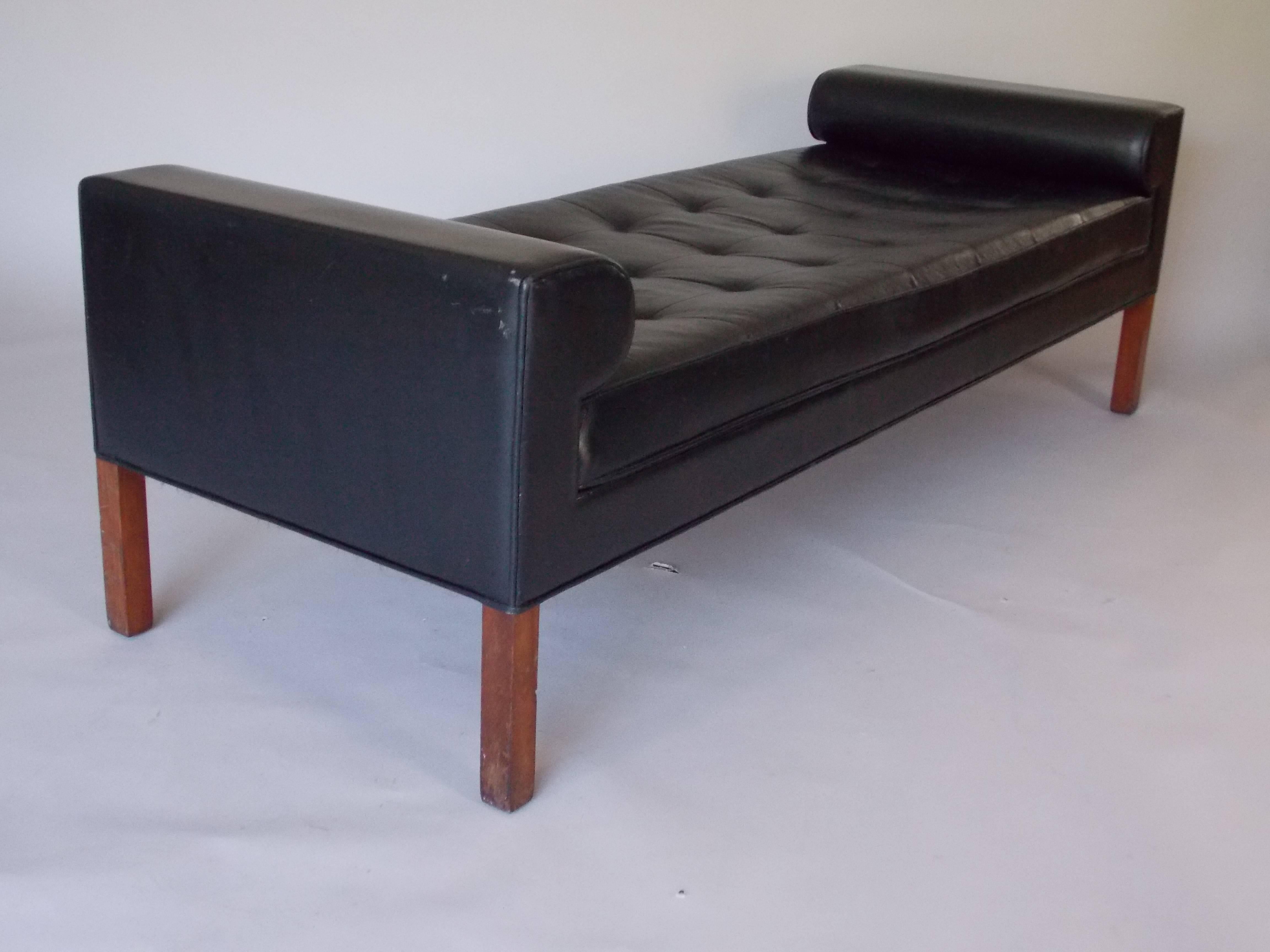 Leather Bench Jules Heumann Metropolitan Furniture In Good Condition In Los Angeles, CA