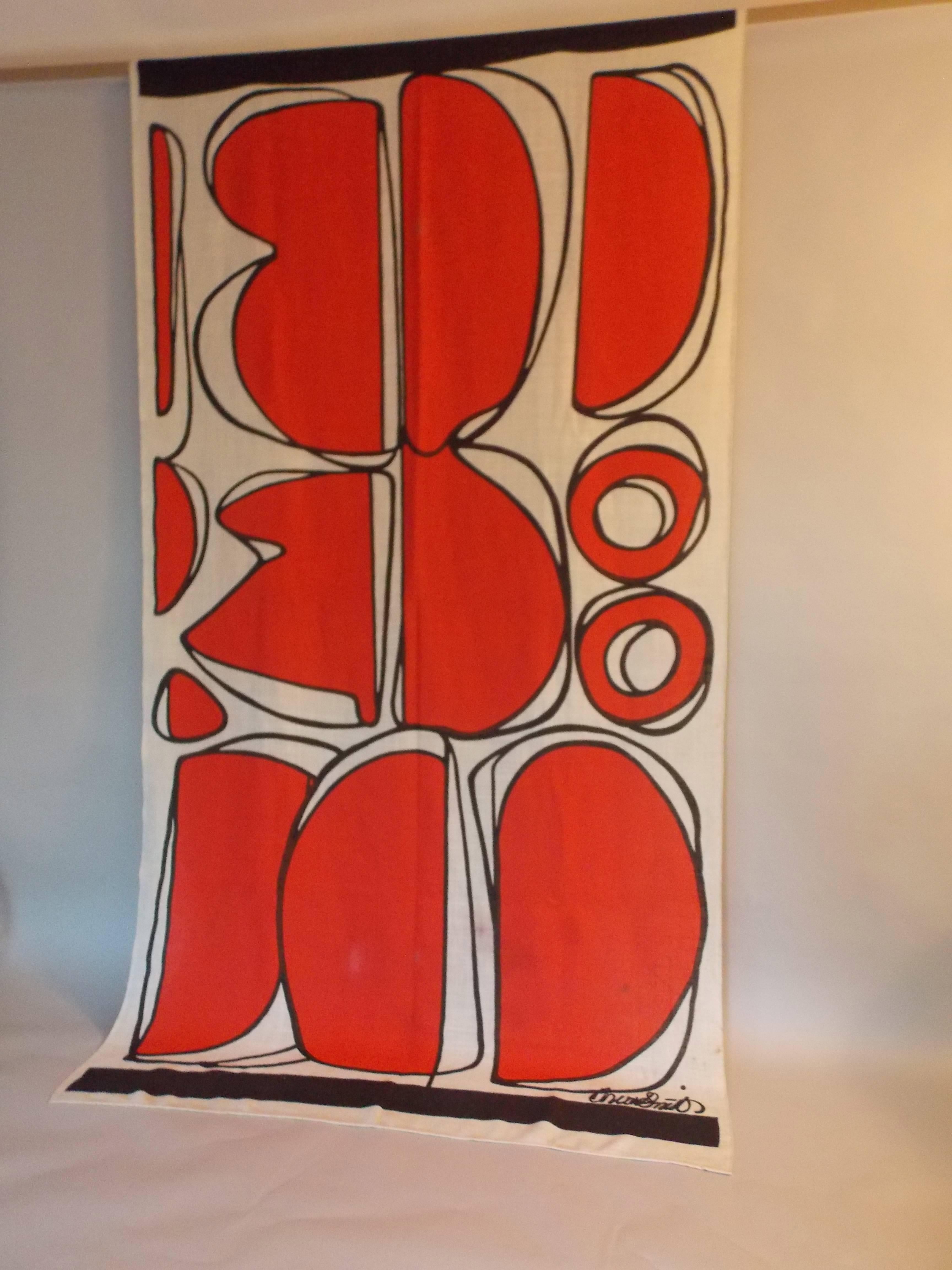 Mid-Century Modern  Howard Smith Large Textile Art Tapestry