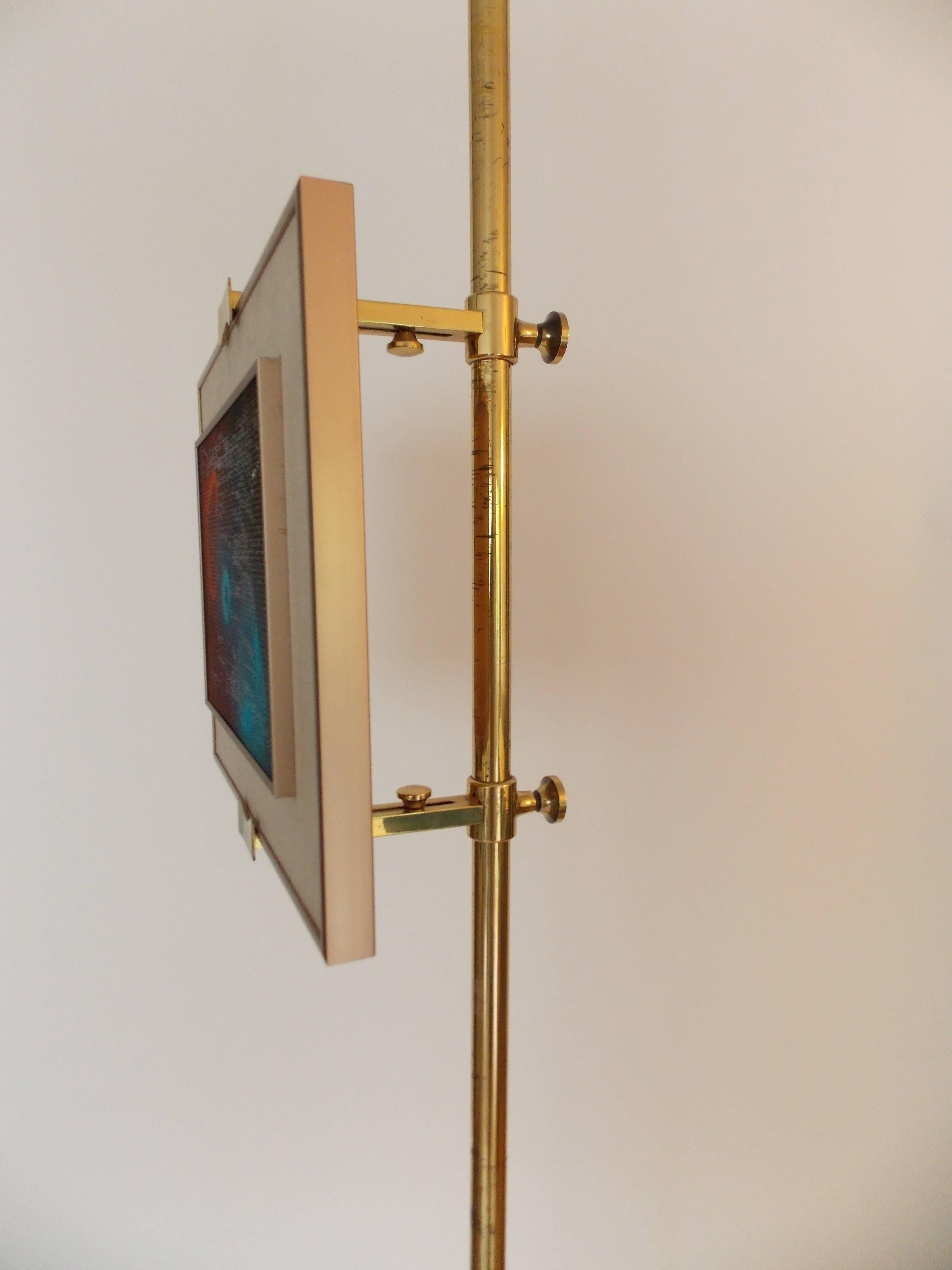 Brass Art Easel Lamp Arredoluce, Italy at 1stDibs artists easel lamp