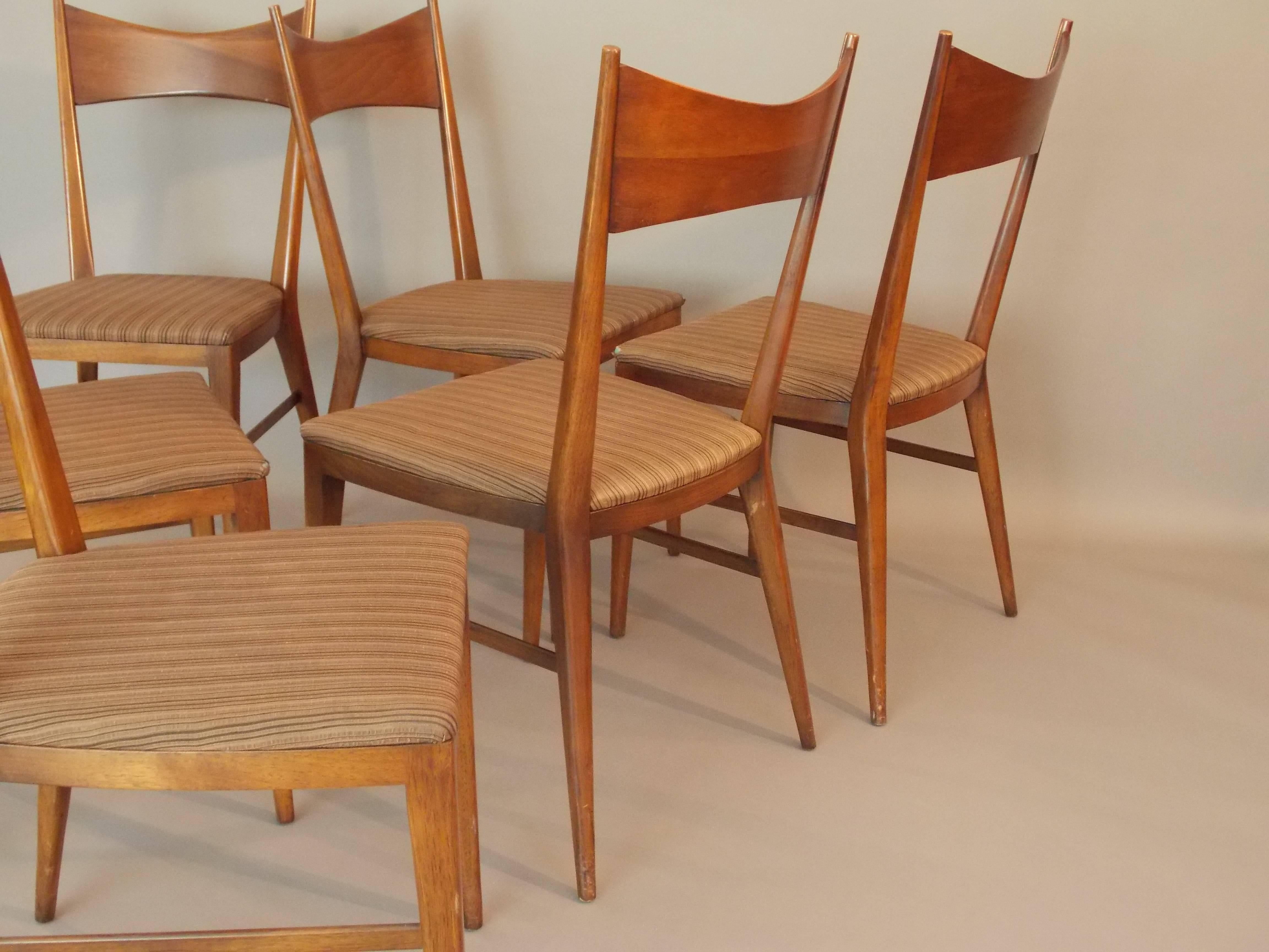 Modern Six Paul McCobb Dining Chairs for Calvin Furniture, 1950's