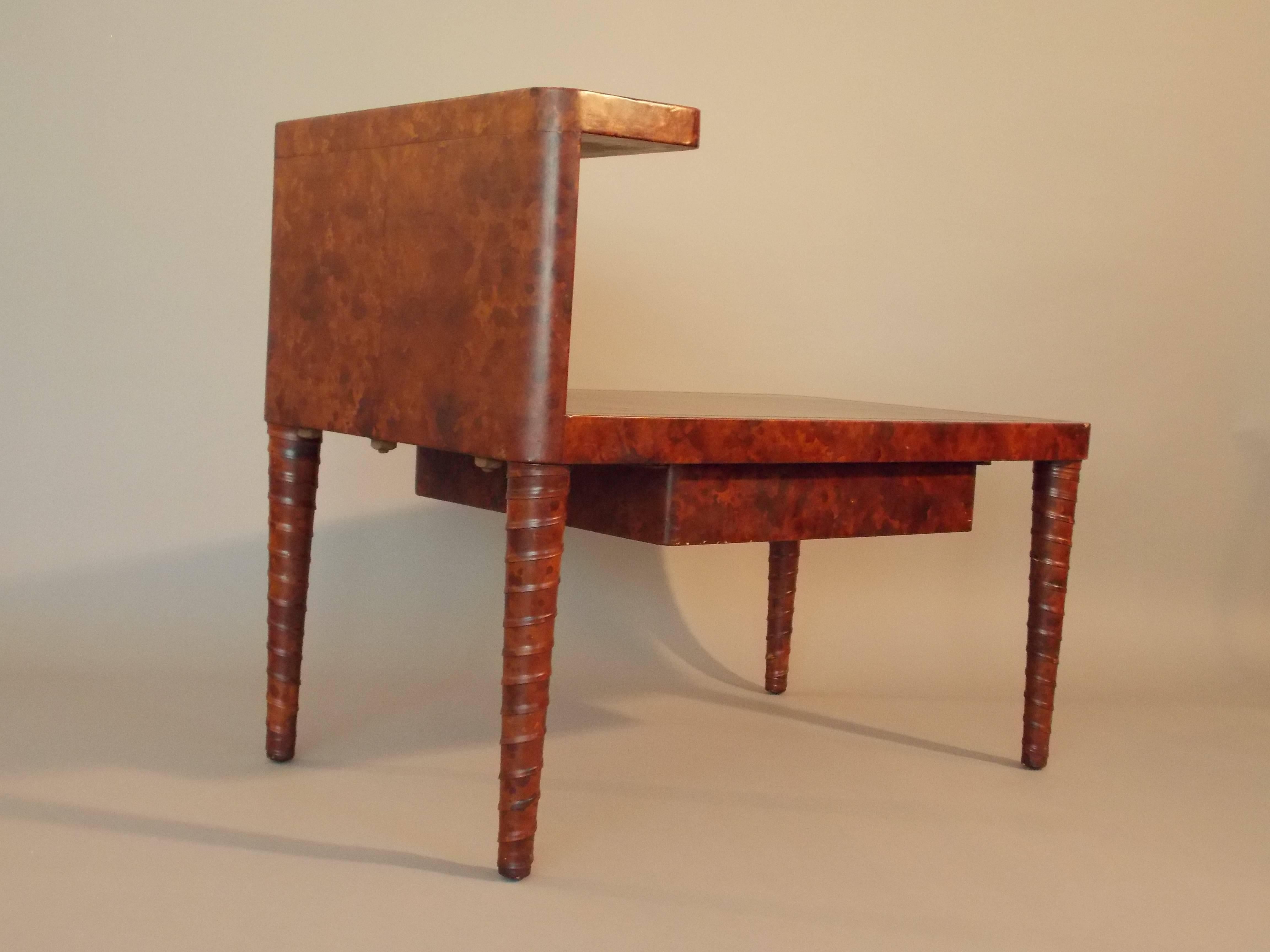 Woodwork William Billy Haines Leather Table