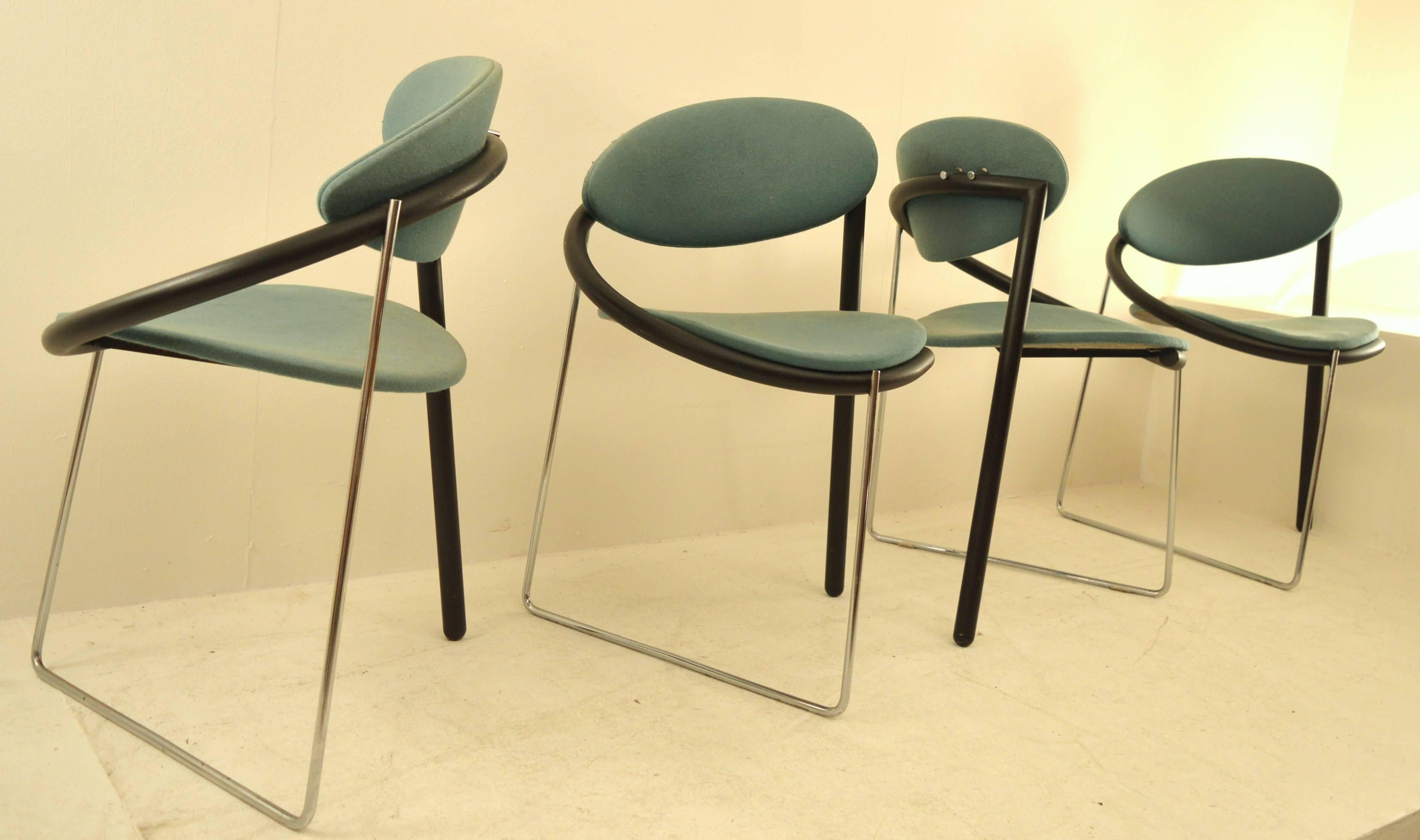 Post-Modern Memphis Style Chairs by Boonzaaijer Mazairac, 1986