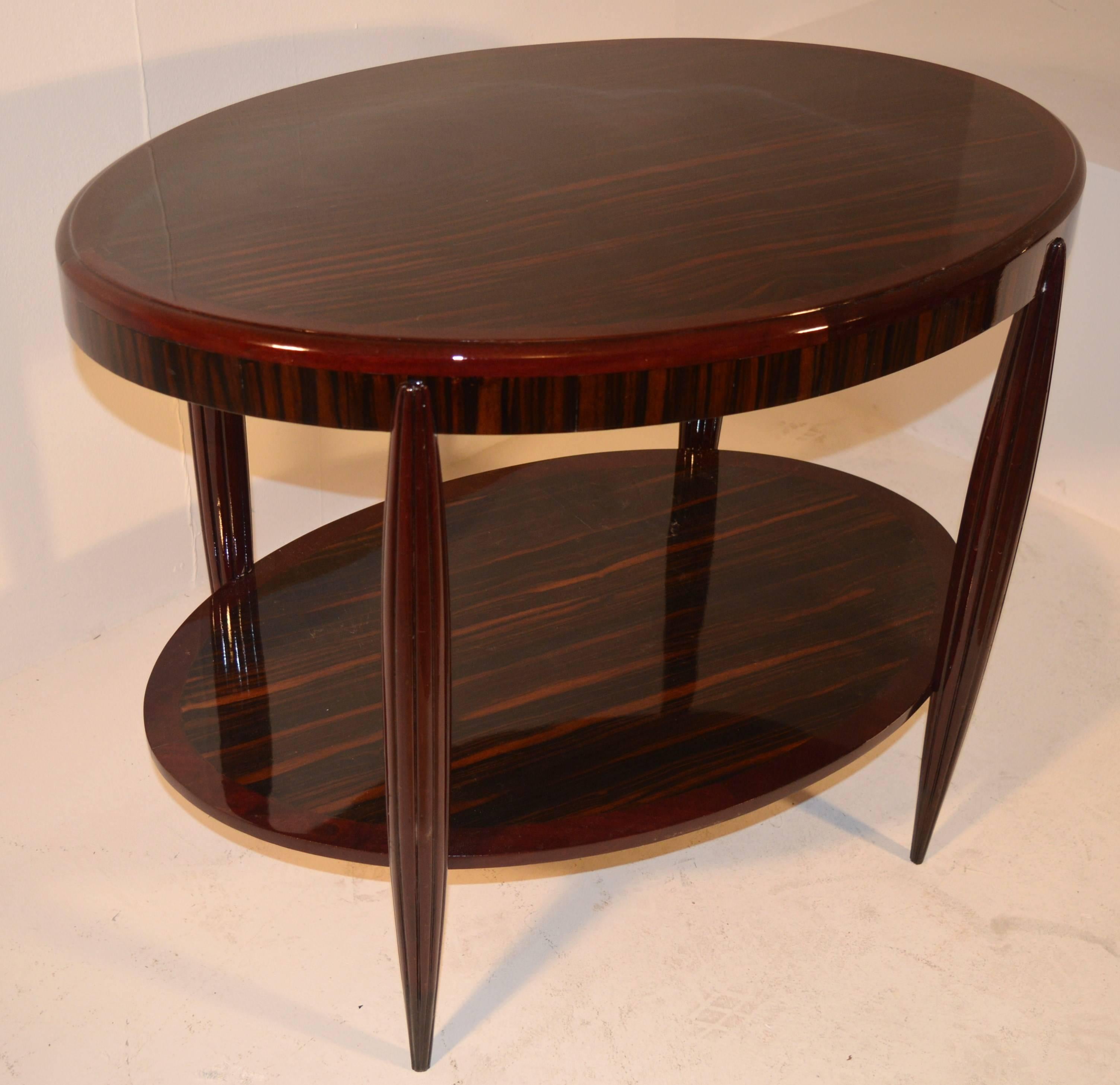 Art Deco Artdeco Table in mahagony and maccasar ebony