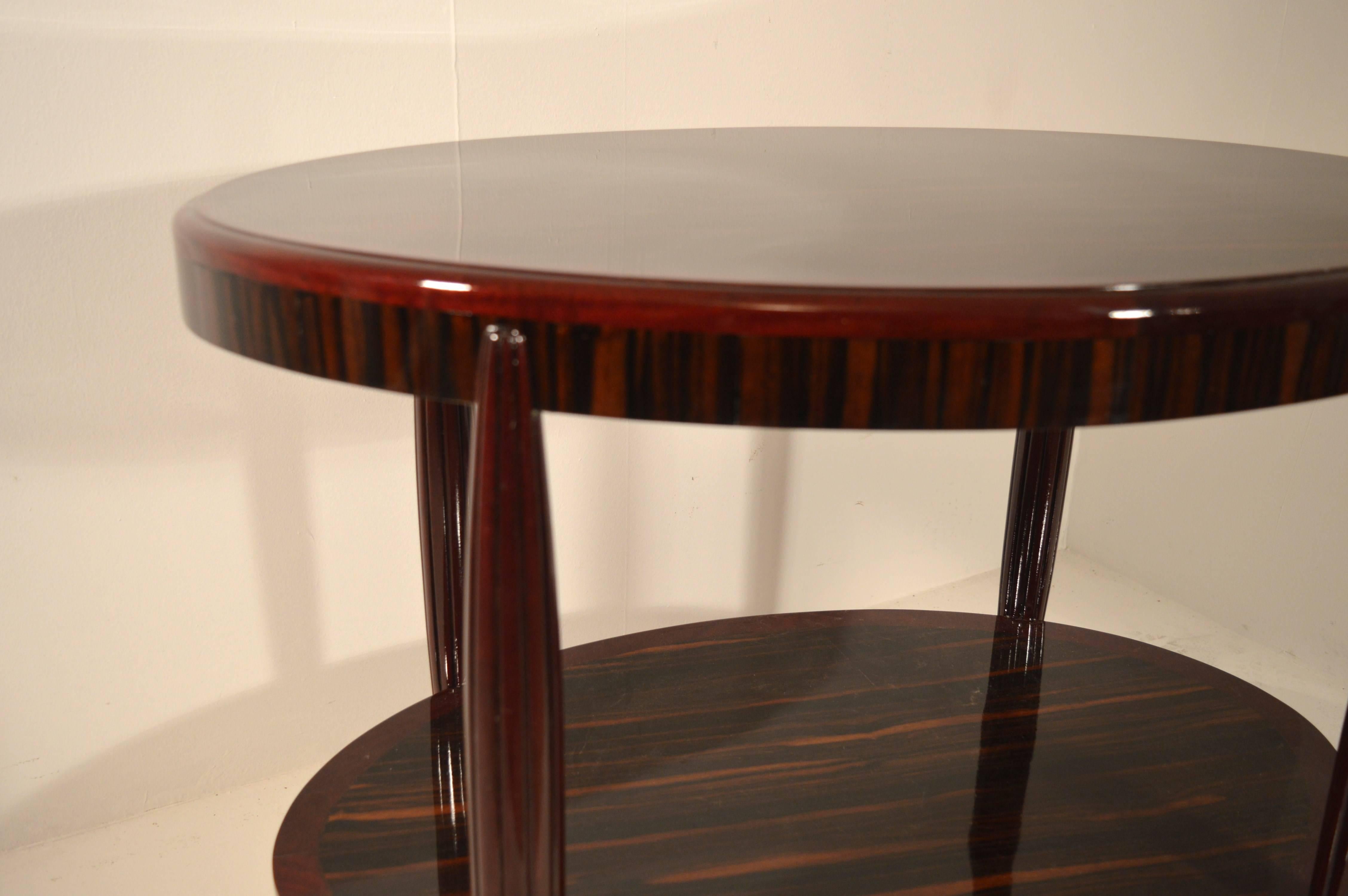 Artdeco Table in mahagony and maccasar ebony 3