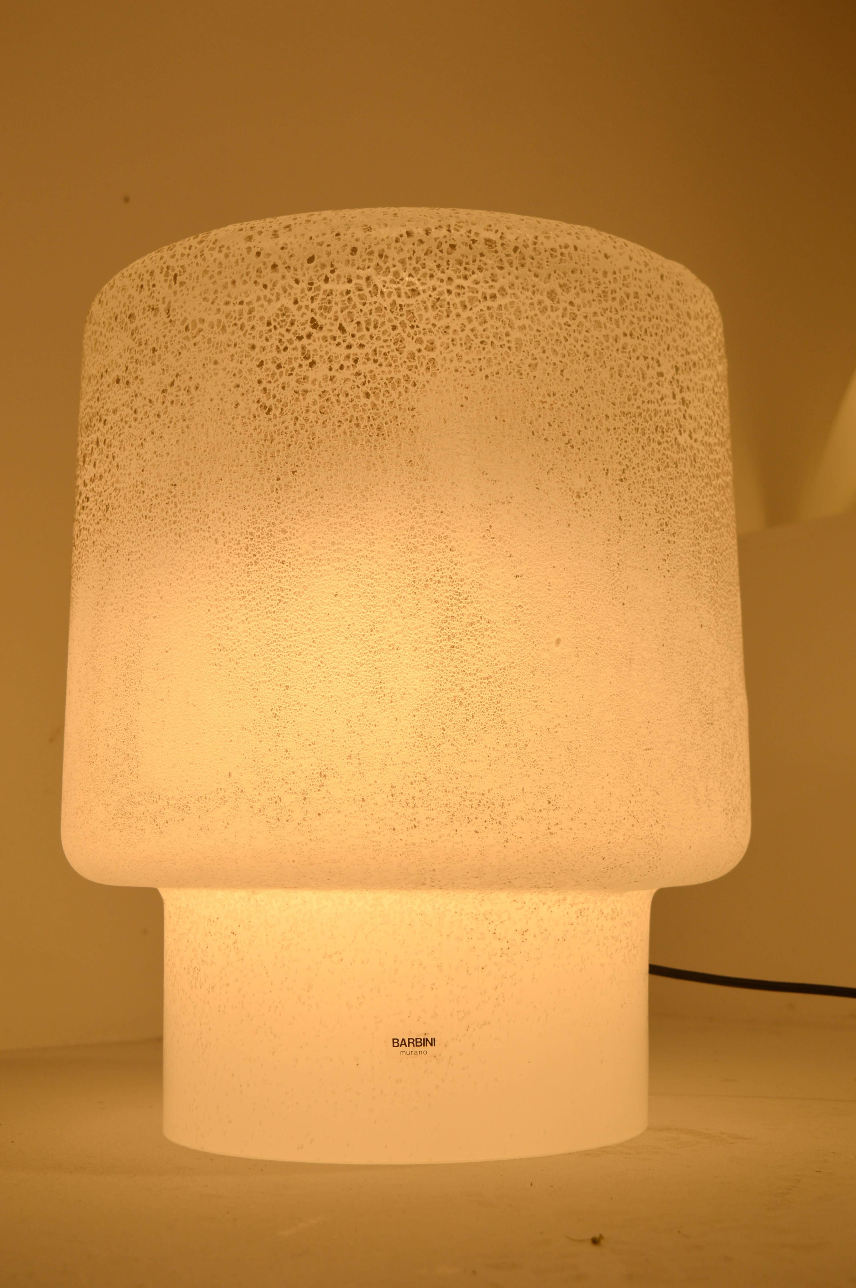Italian Large Murano Table Lamp by Alfredo Barbini