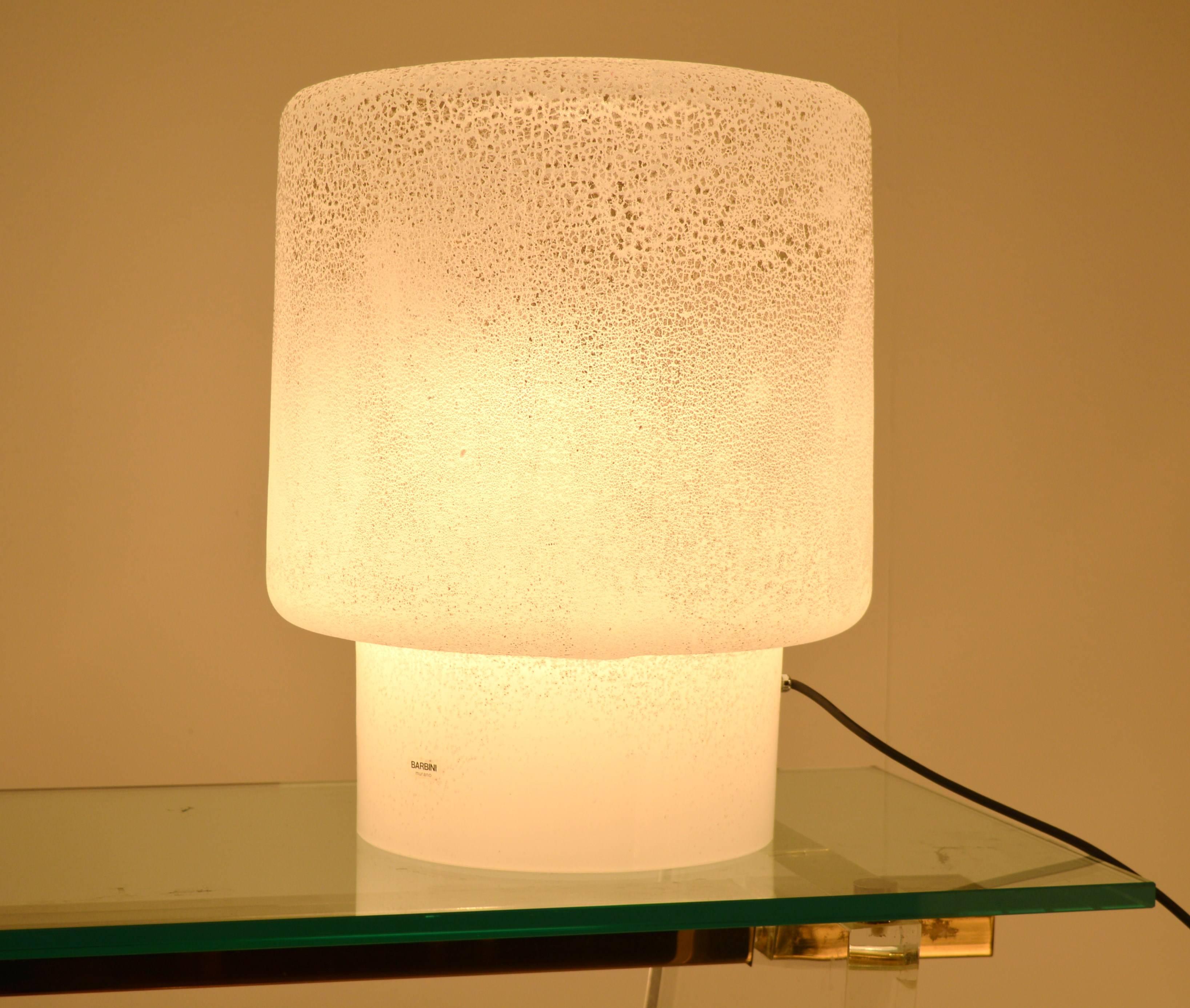 Glass Large Murano Table Lamp by Alfredo Barbini