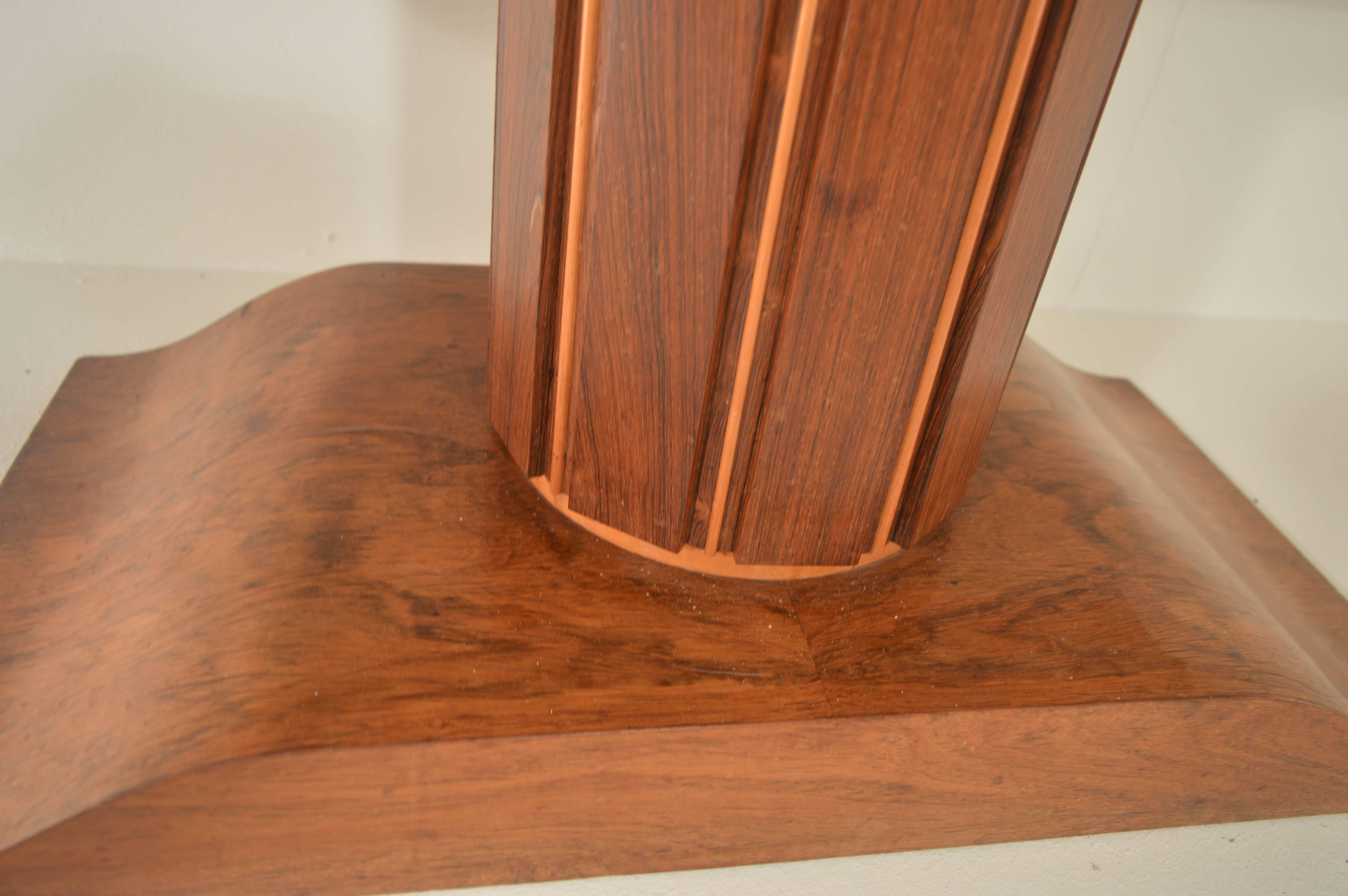 Art Deco Side Table in Rosewood and Sycamore Attributed to De Coene 4