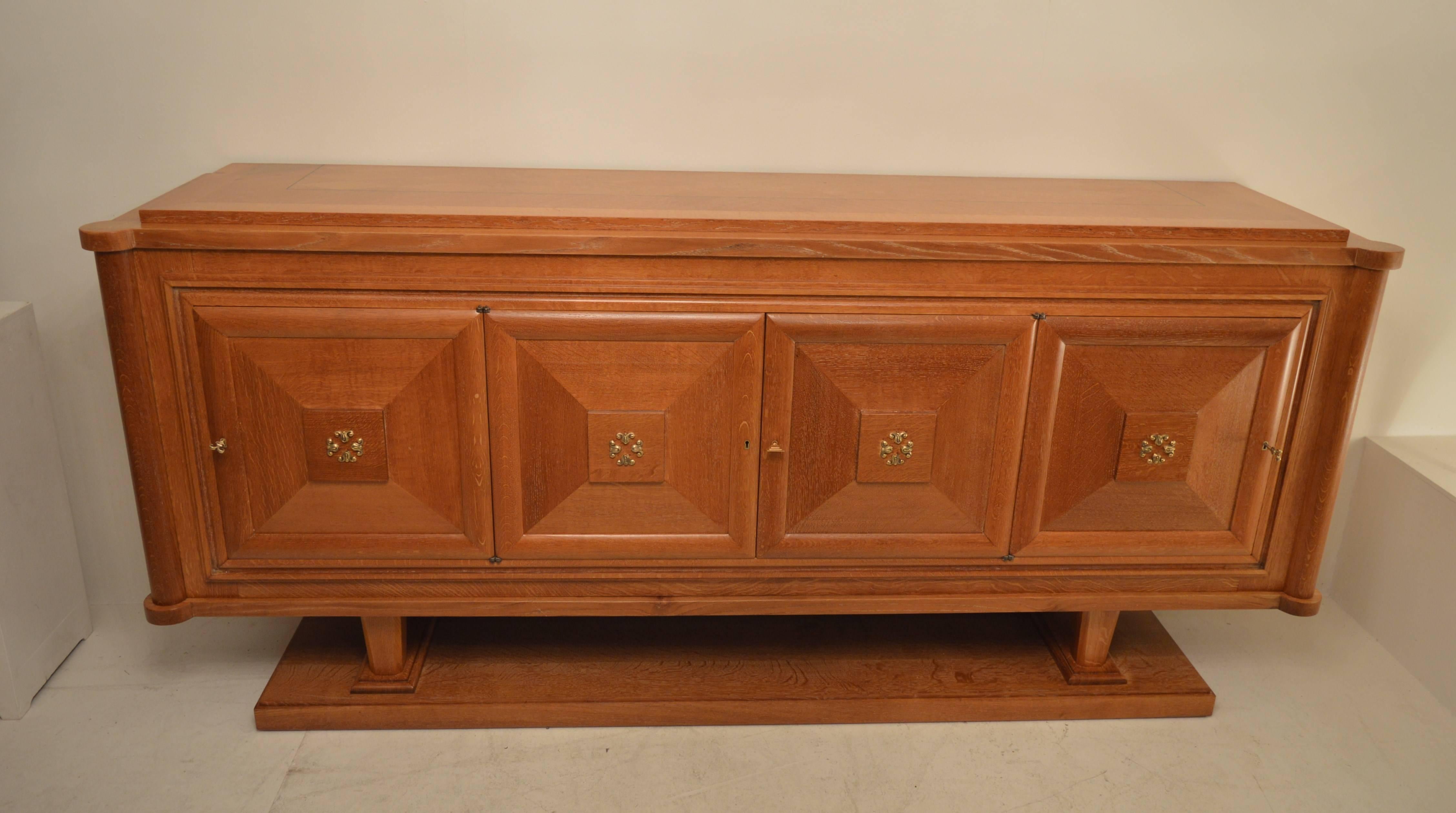 Credenza in Oak in the Style of Charles Dudouyt and Jean-Charles Moreux 1