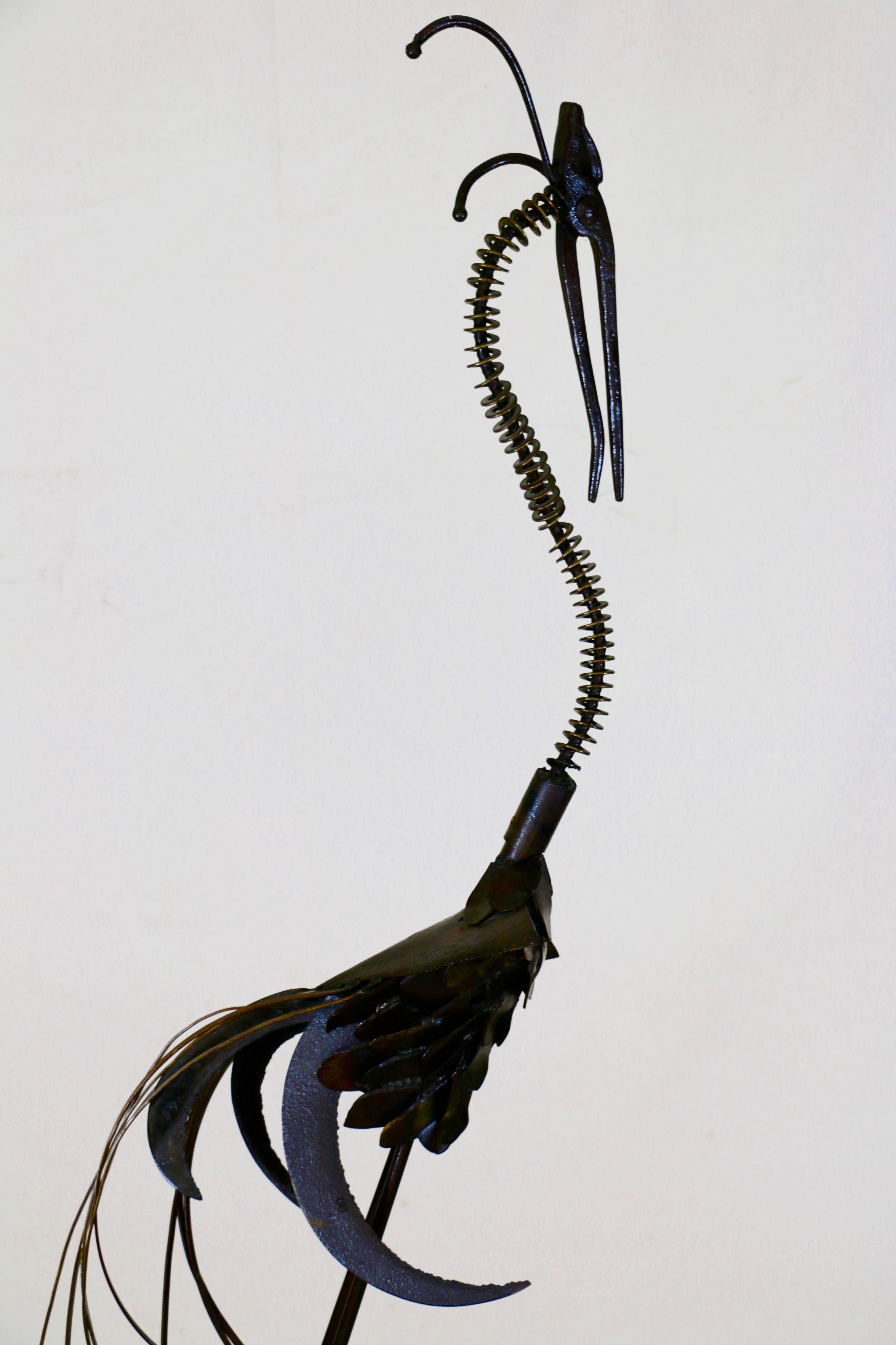 French 1970s Marabout Sculpture in Wrought Iron and Tools