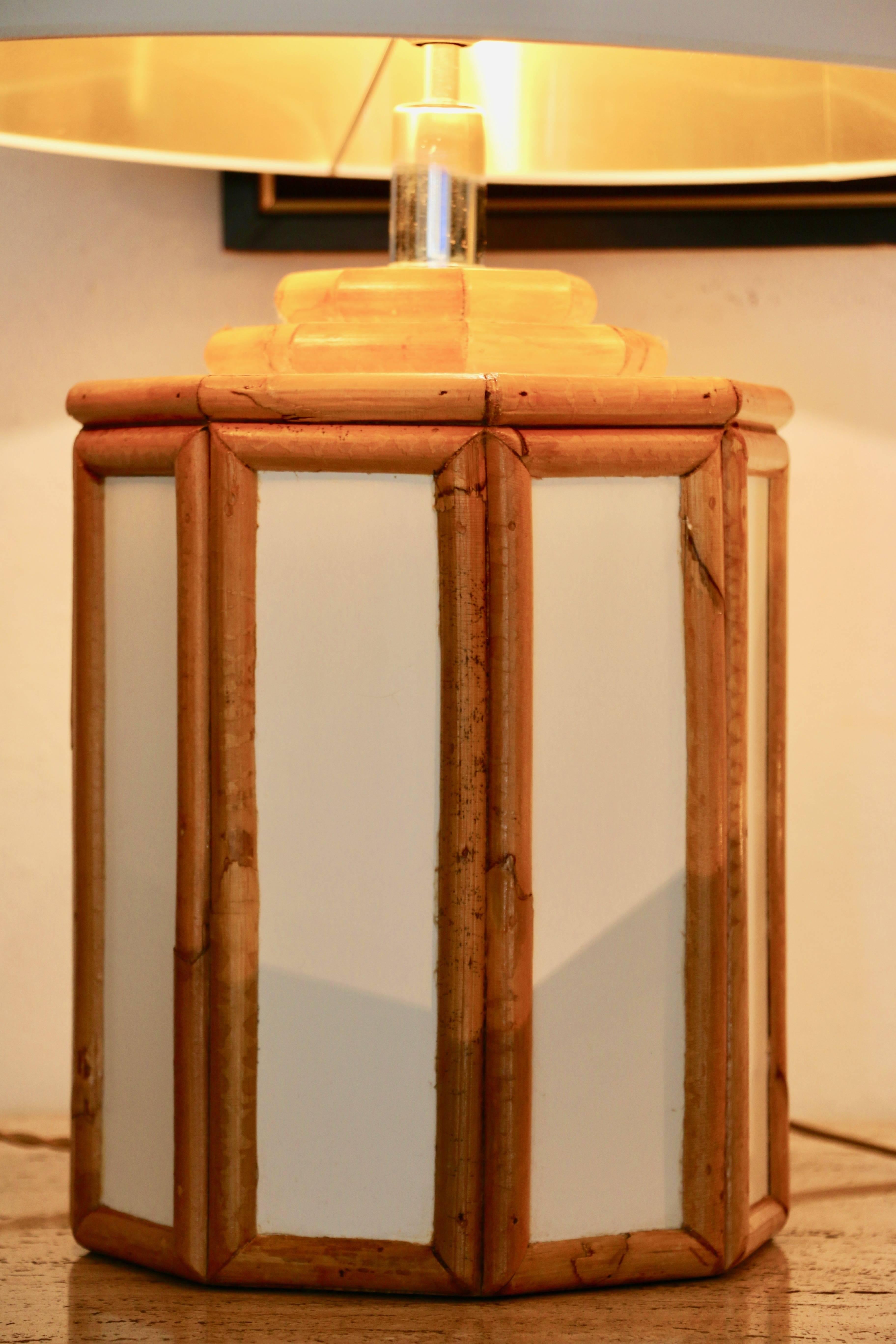 Pair of Table Lamps with a Bamboo Decor, circa 1980 4