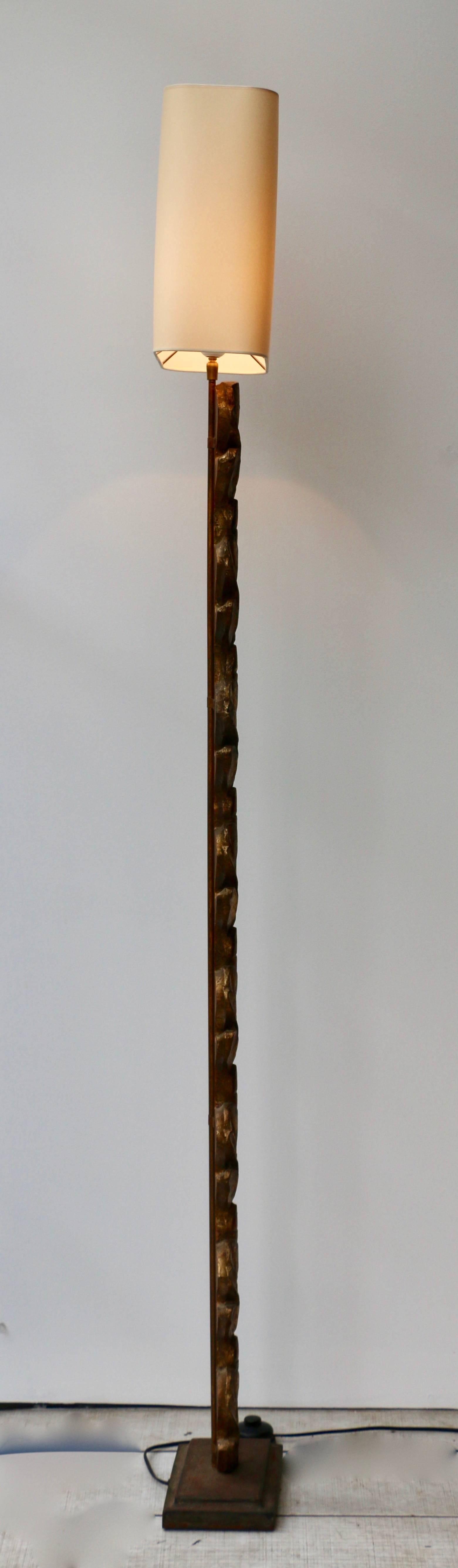 Pair of Giltwood Floor Lamps In Excellent Condition In Saint-Ouen, FR