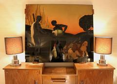 1940s Opaline Decorative Panel