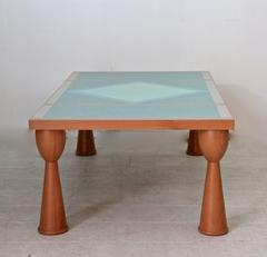 1992 Ettore Sottsass "Alicudi" Coffee Table in Melamine Wood and Serigraphy