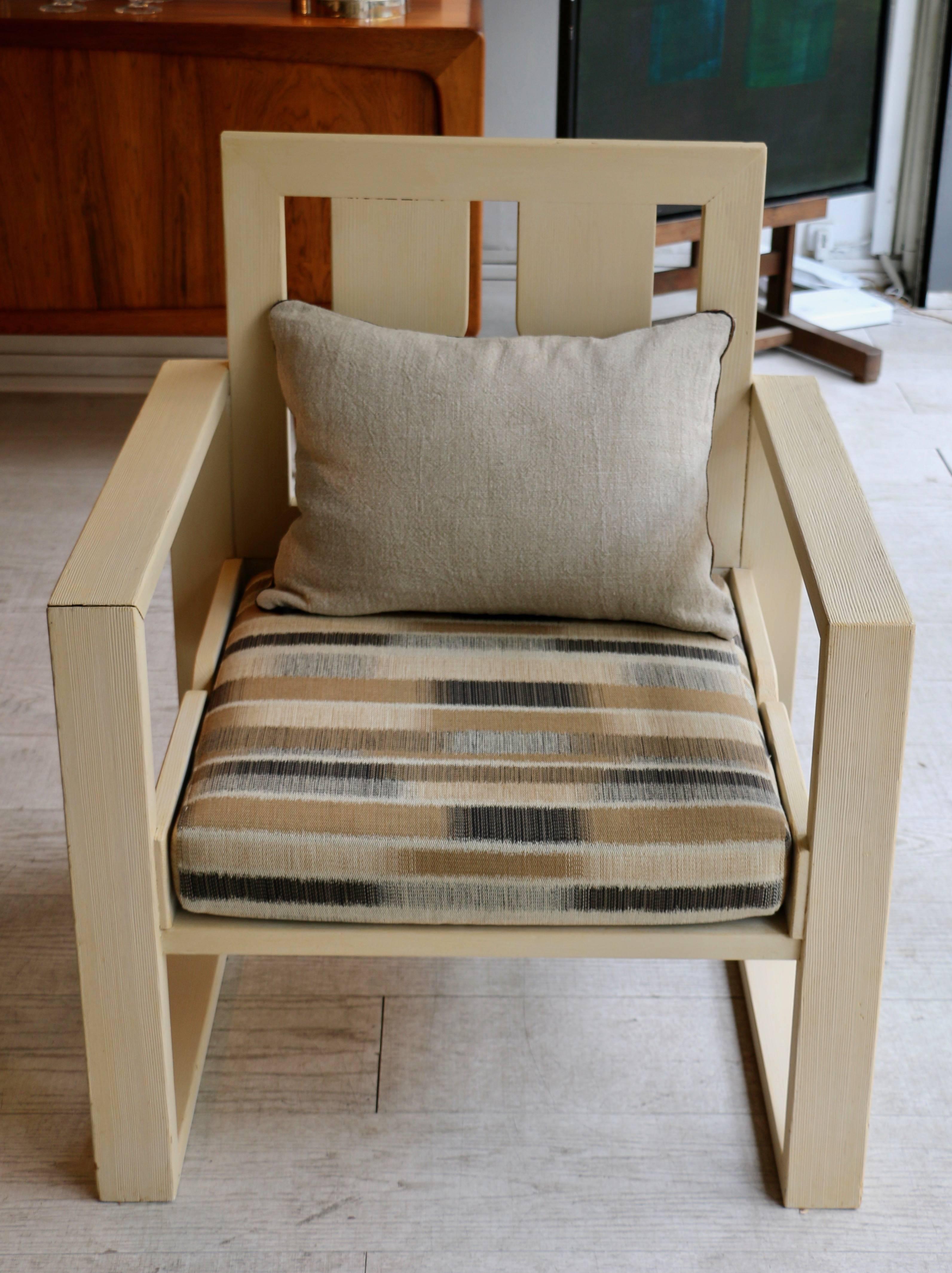 Mid-20th Century Pair of Large Pitchpin Armchairs, 1960s For Sale