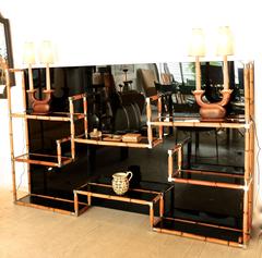 Plexiglas and Bamboo Bookcase