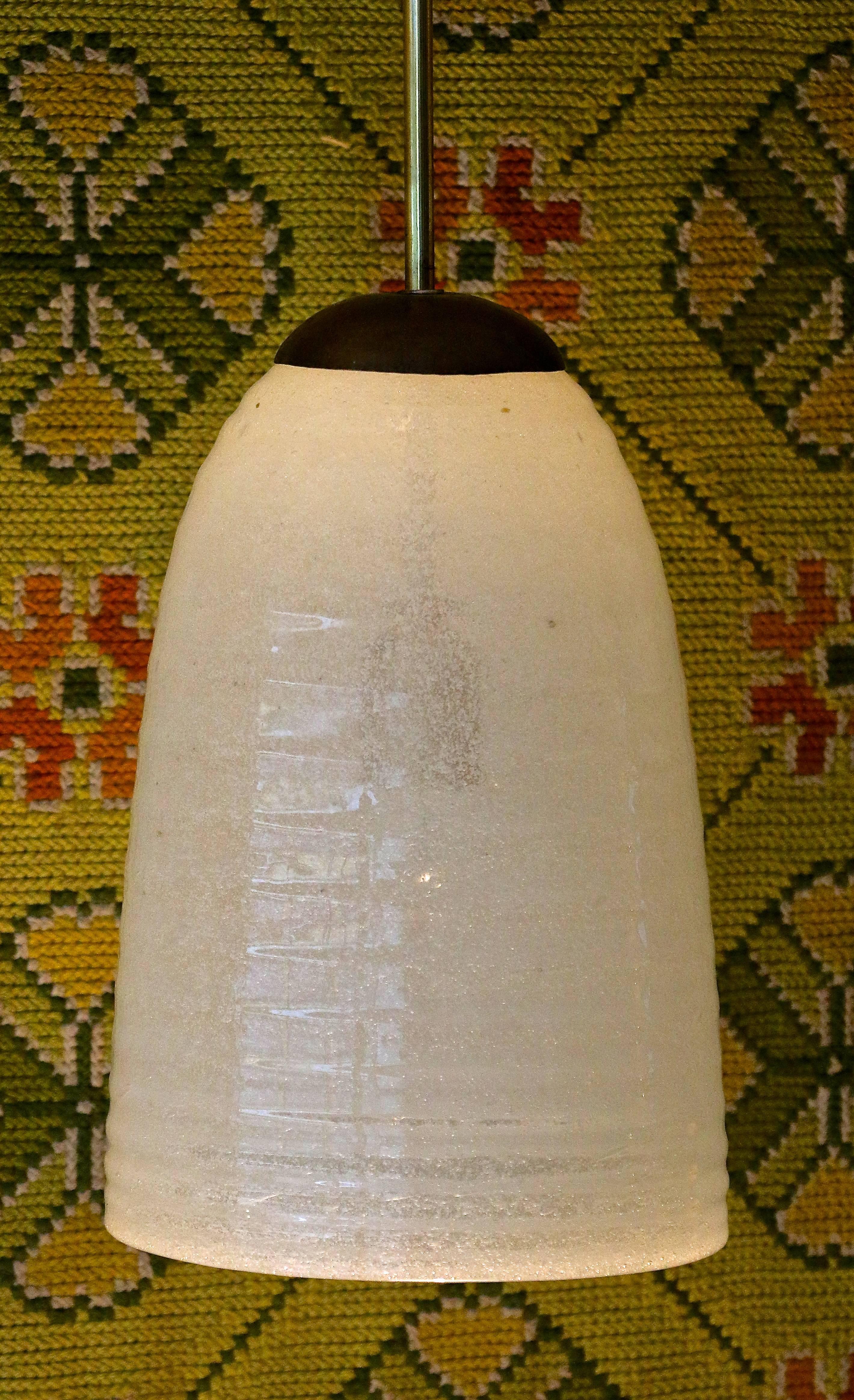 Mid-20th Century Three Murano Glass Pendant Lights For Sale