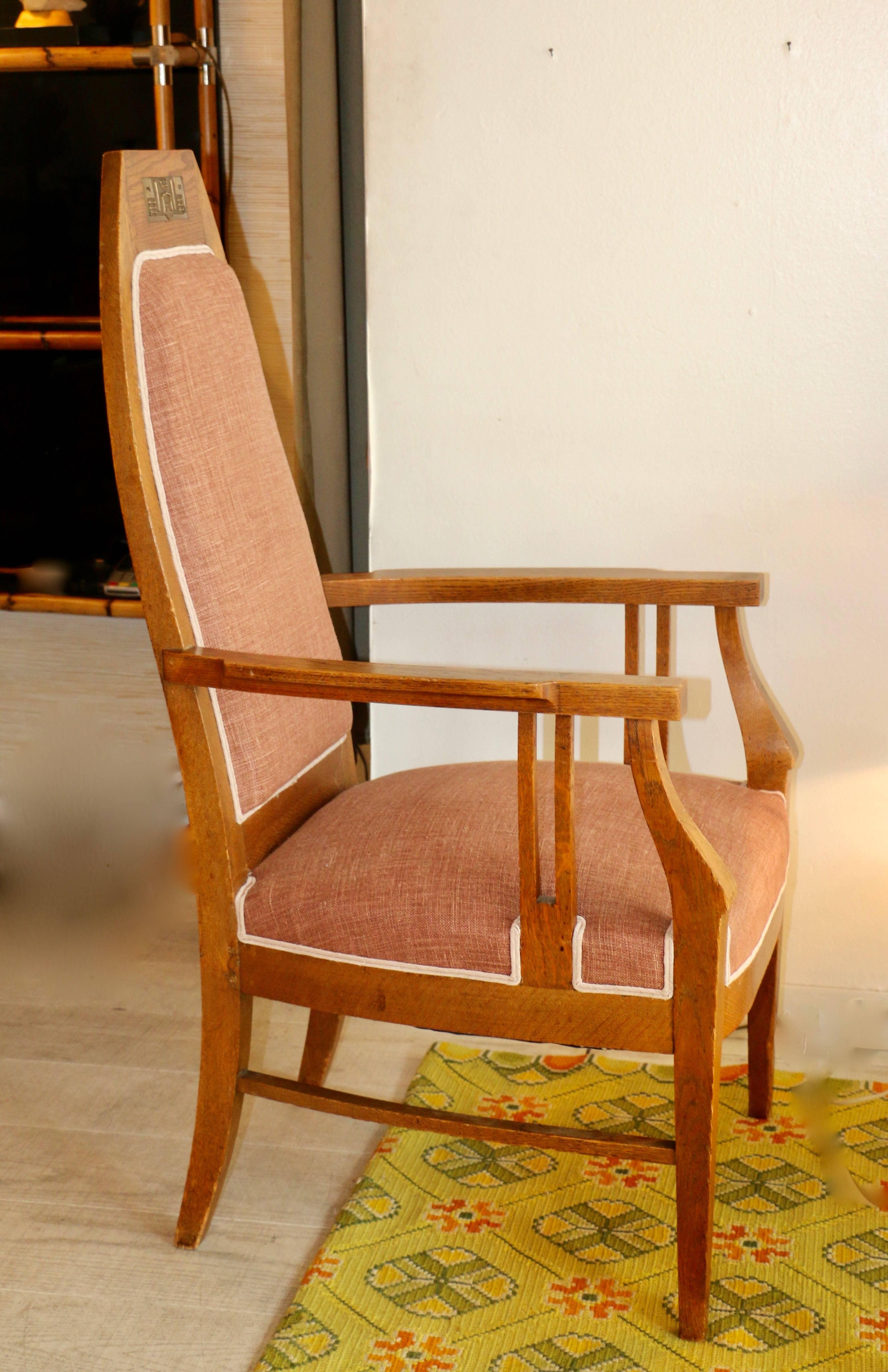 Pair of Oak Armchairs, Finland, circa 1940 For Sale 2