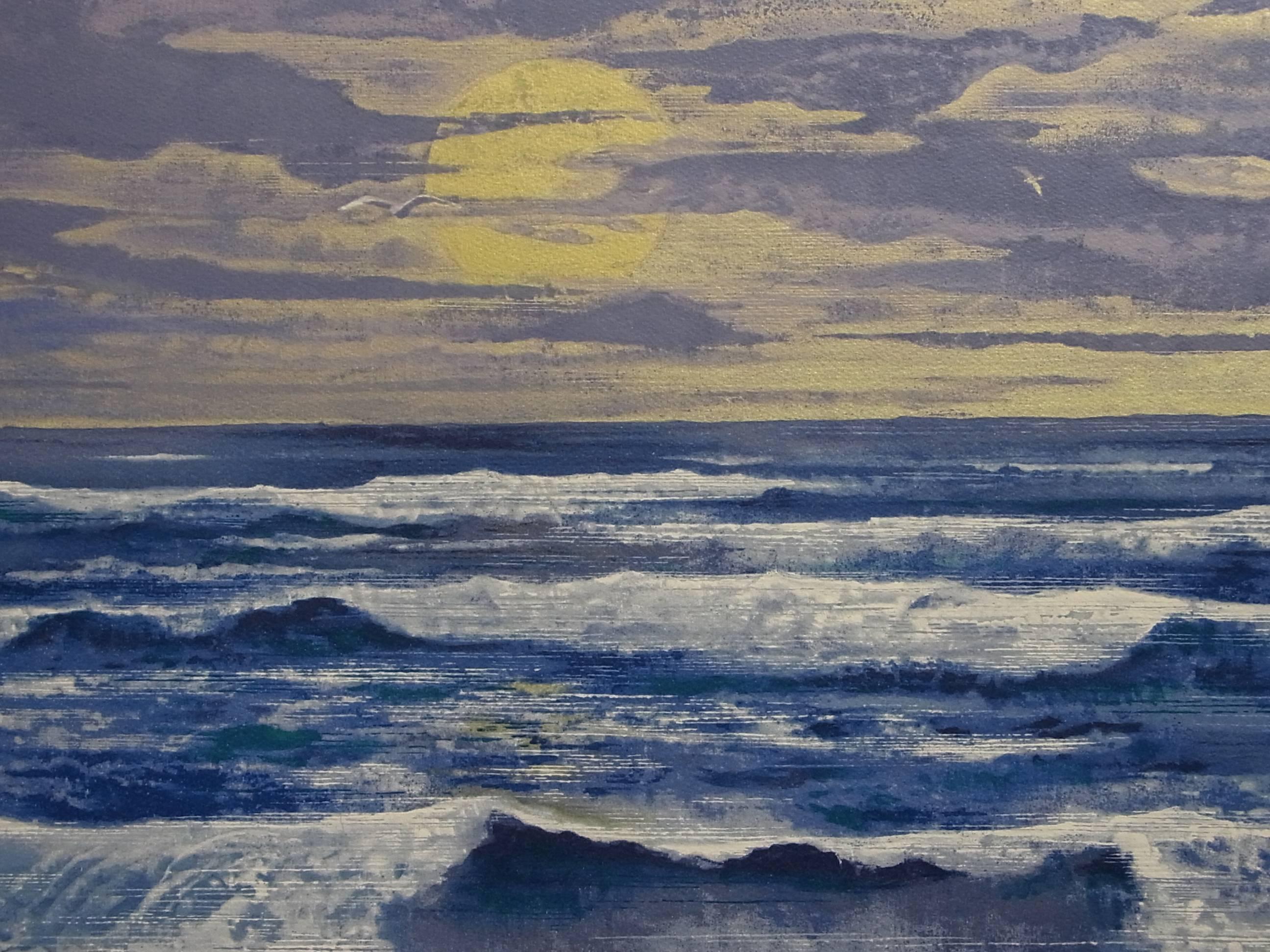 Color lithograph by Sumio Goto (1930-2016 ), Japanese painter.
Sunrise in the Pacific Ocean, circa 1997.
Signed, stamped, numbered 65/100.
Not framed.
Excellent condition

Biography:
1930: Born in a Shingon Temple in Chiba Prefecture.
1952: Awarded