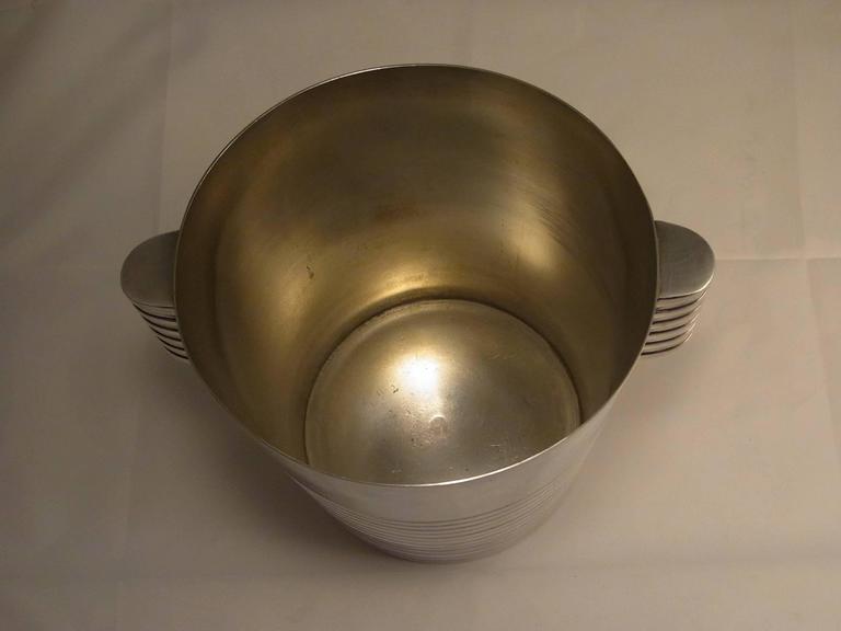 Art Deco Silver Plated Champagne Bucket by Luc Lanel for Christofle ...