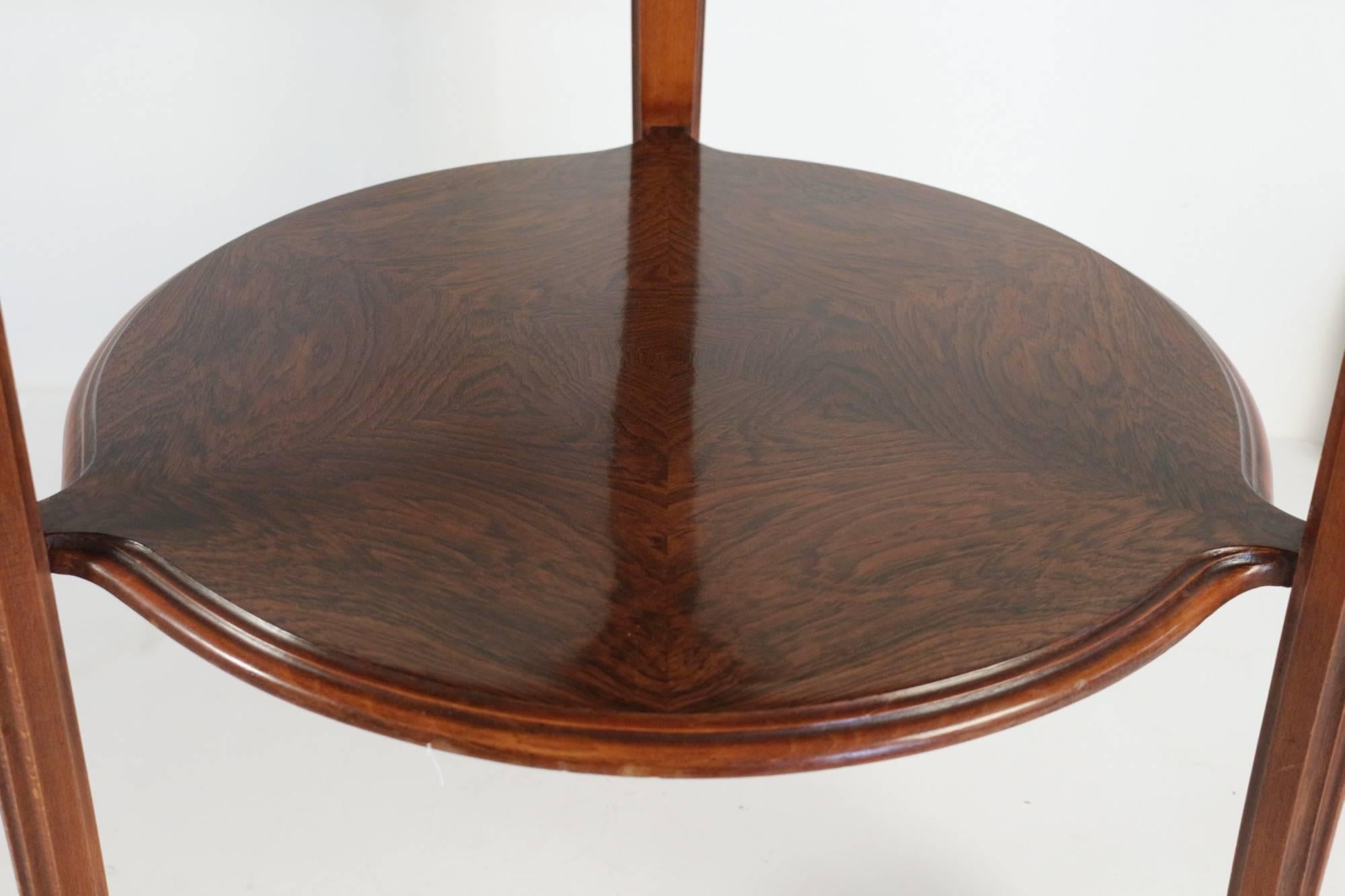 Art Nouveau Louis Majorelle Walnut Side Table, circa 1910 For Sale