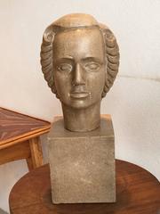 Art Deco Direct Carved Stone Sculpture by Germaine Cochet Ploncard, circa 1930