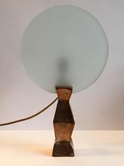 Gold Patinated Bronze Table Lamp by Garouste and Bonetti "Moon Light, " 1983
