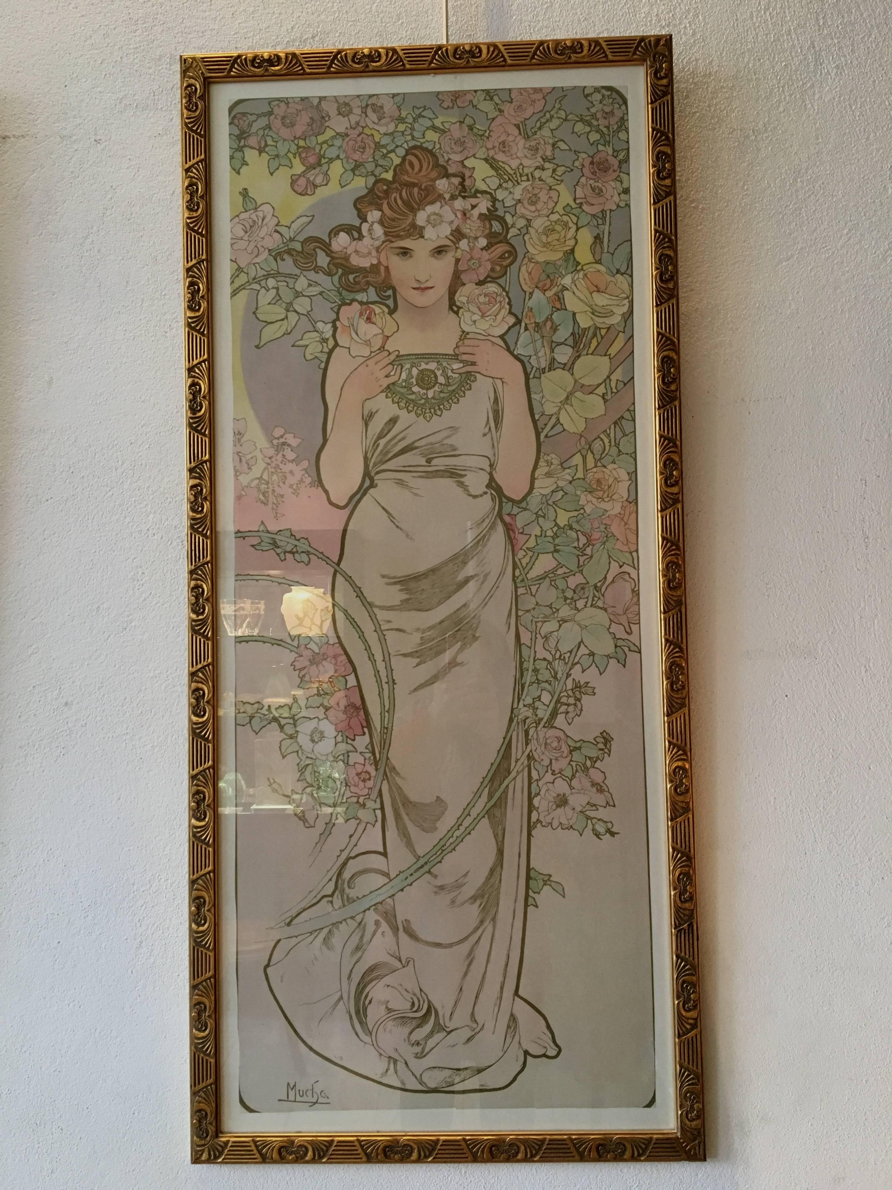 A set of four lithographs by Alphonse Mucha. 
