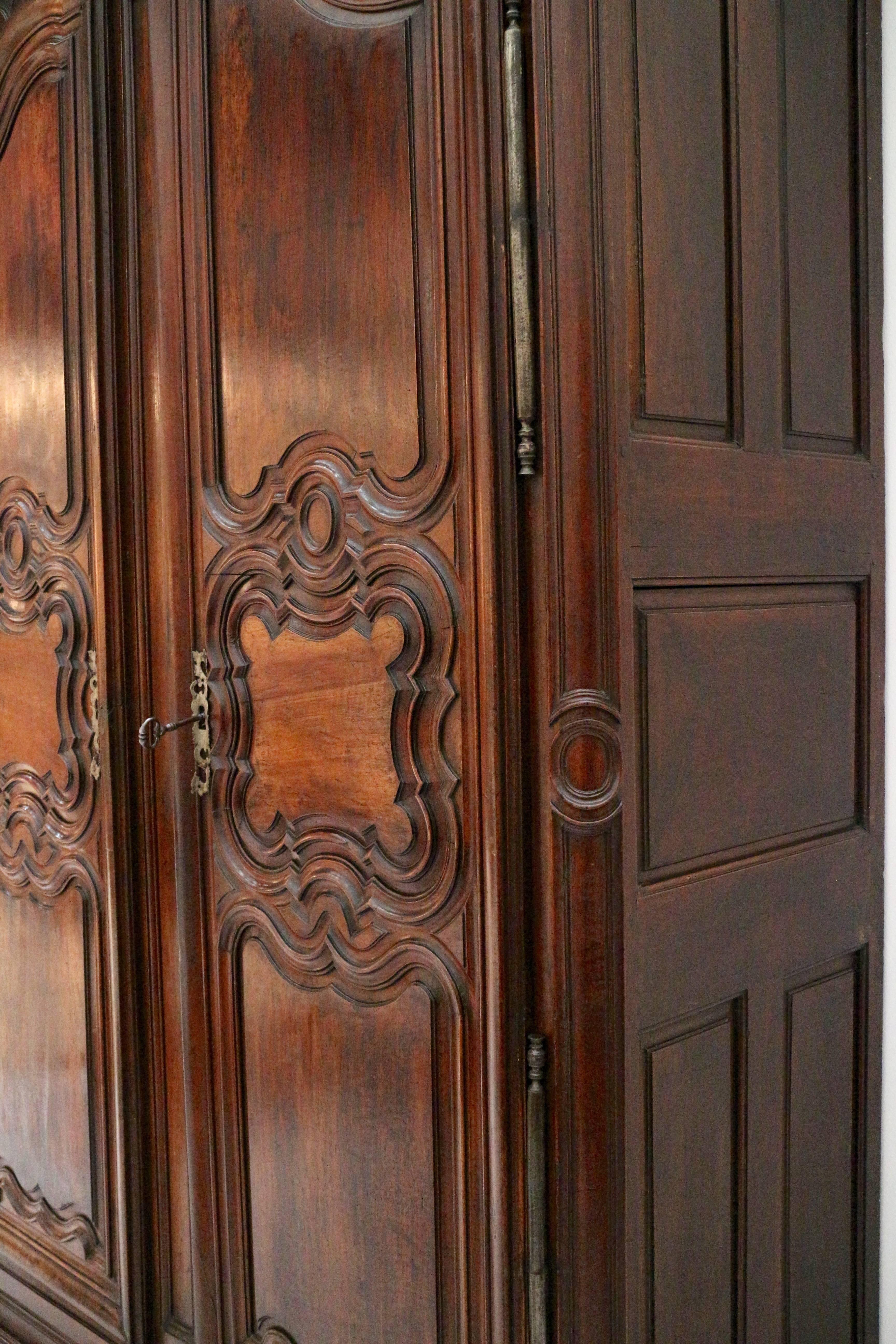 Impressive French Period Louis XIV Armoire in Walnut For Sale 2