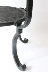 19th Century Italian Garden Table with Carrara Marble Top on Painted Iron Base