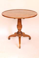 Tilt-Top Table in Solid Chestnut