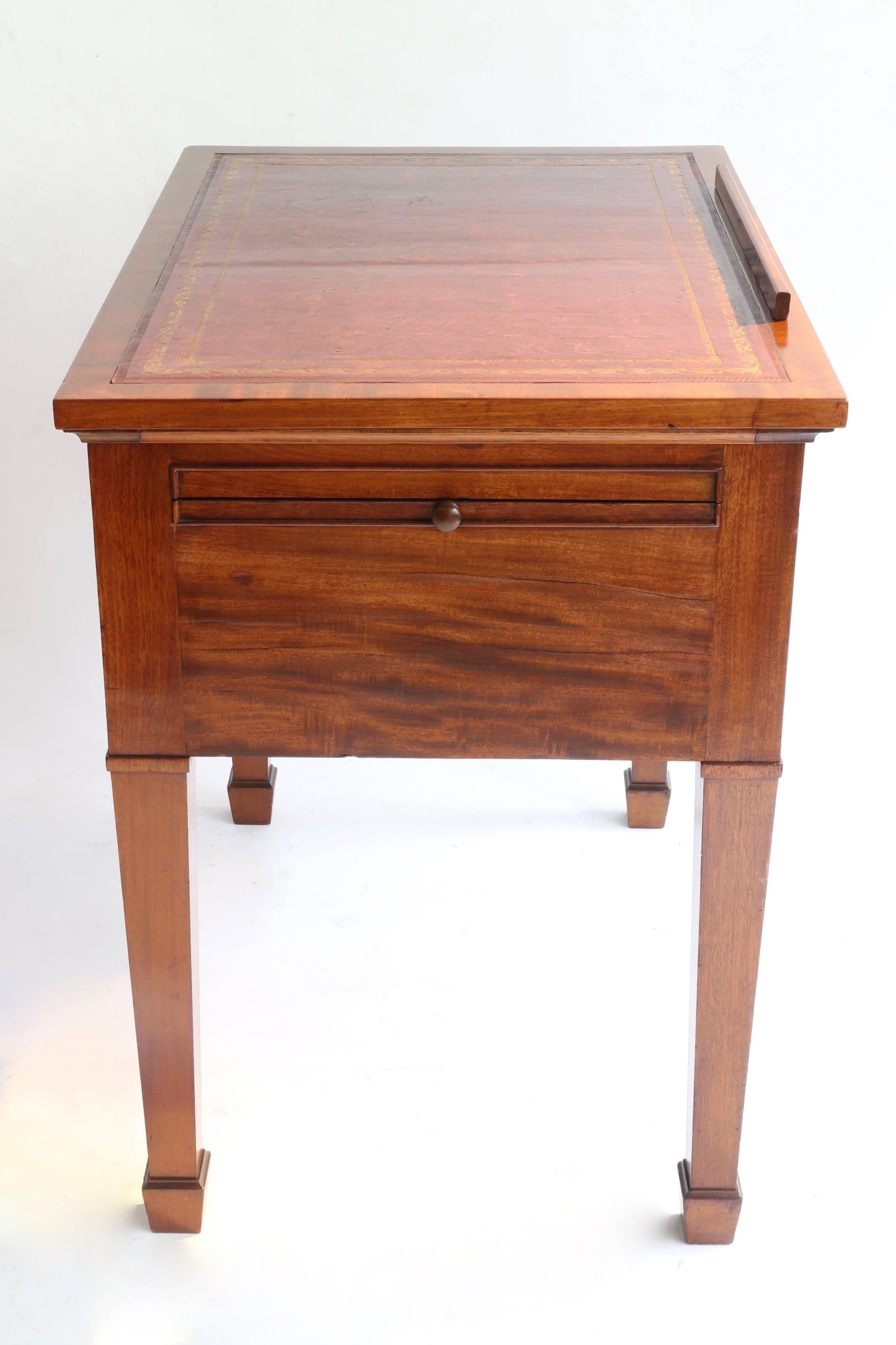 William IV Very Nice Mid-19th Century Architects Table in Mahogany For Sale