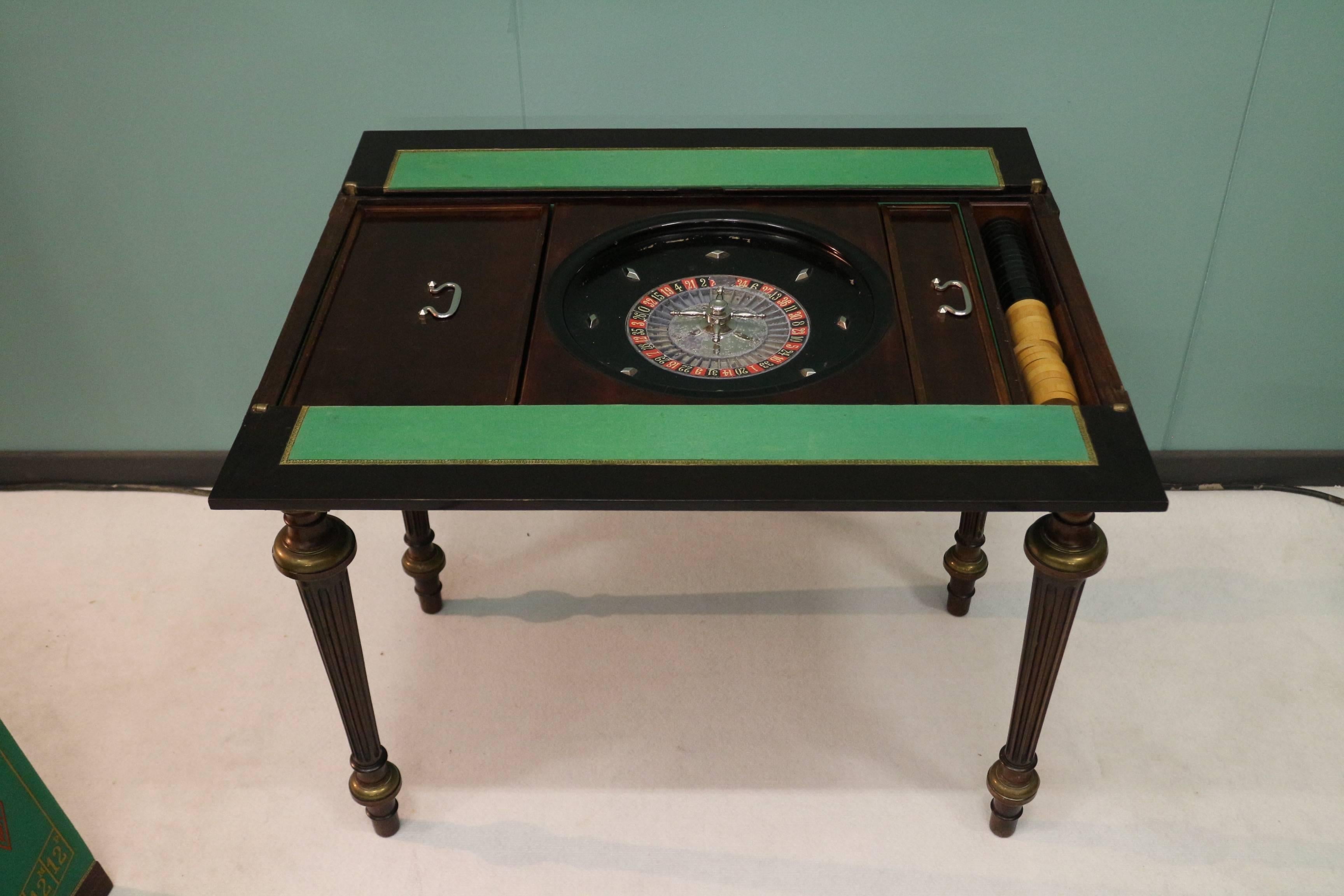 Directoire French Rosewood Game Table, Made by A. Baslea in Lyon For Sale