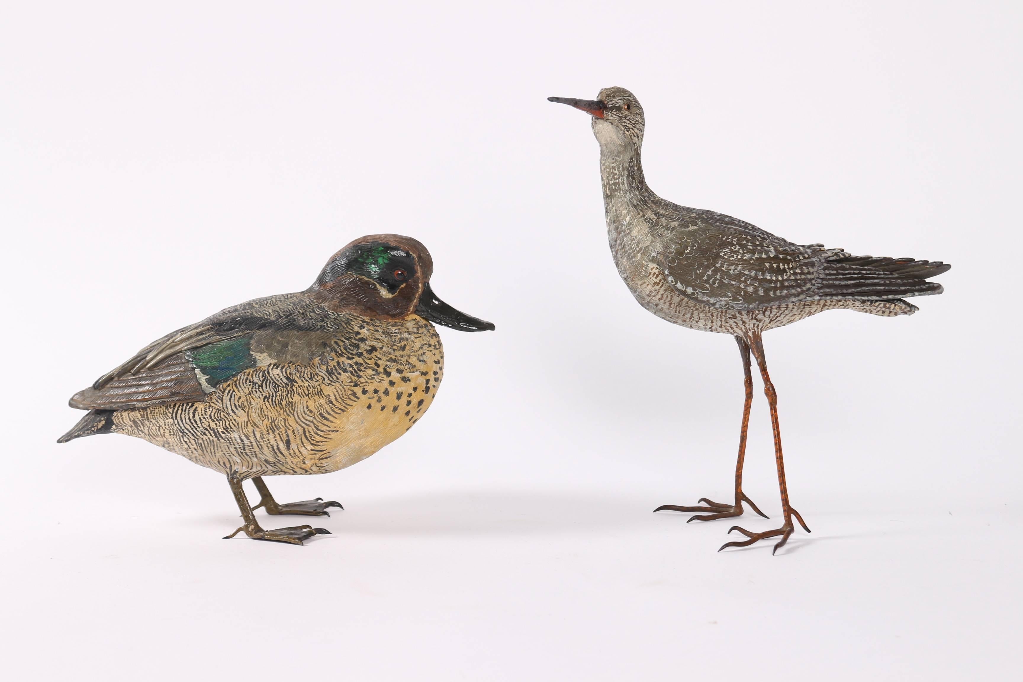 Hand-Crafted Set of Six Terracotta Birds, French, circa 1930 For Sale