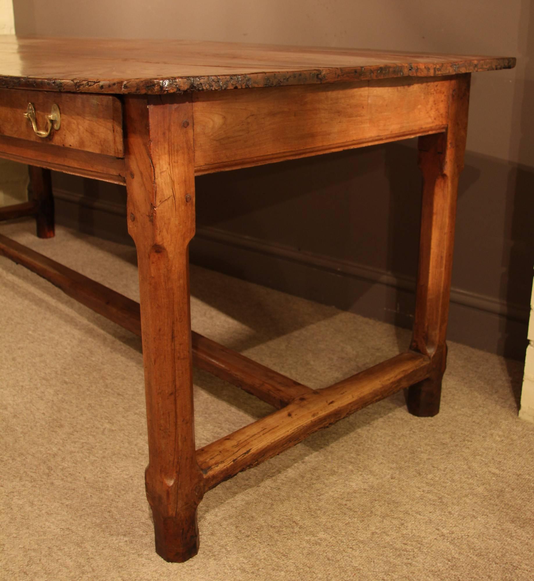 Early 19th Century Cherrywood French Farmhouse Table For Sale 2