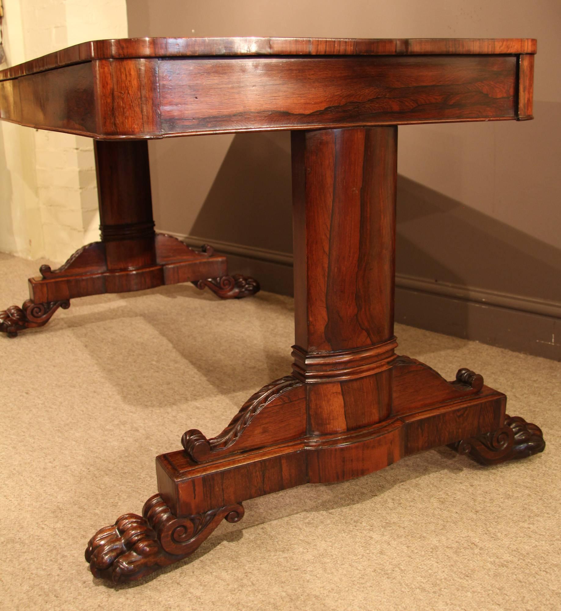 William iv Rosewood Library Table, circa 1835 For Sale 3