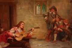 "The Musician" Oil Painting by John Sanderson Wells