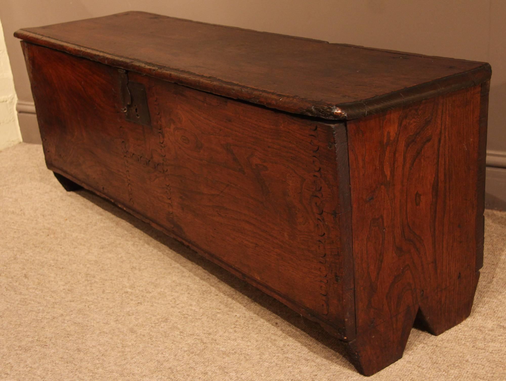 An early 18th century six-plank elm coffer, circa 1720.

All of the items that we advertise for sale have been as accurately described as possible and are in excellent condition, unless otherwise stated. Please note that we are also able to