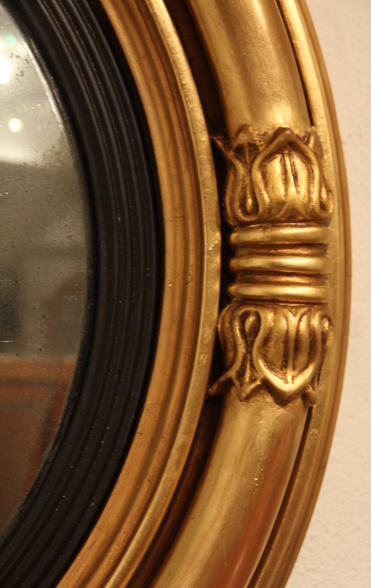 19th Century Regency Convex Butlers Mirror, circa 1825 For Sale