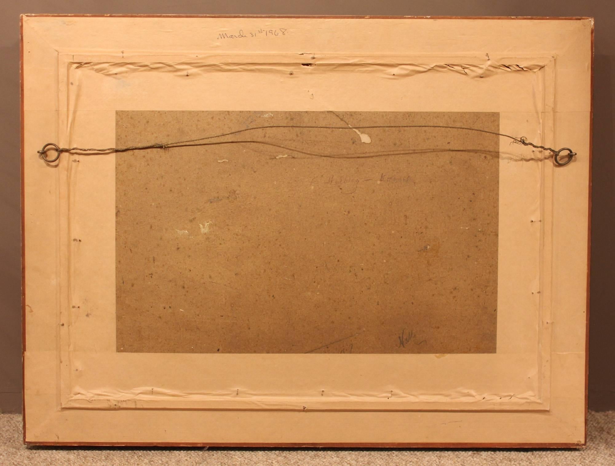 Early 20th Century Oil Painting by F.Halberg-Kraus