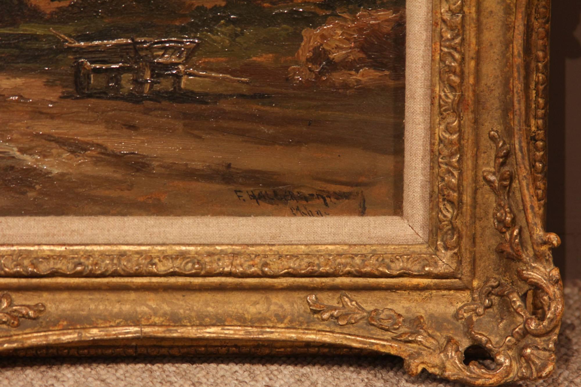 Oil Painting by F.Halberg-Kraus In Good Condition In Wiltshire, GB