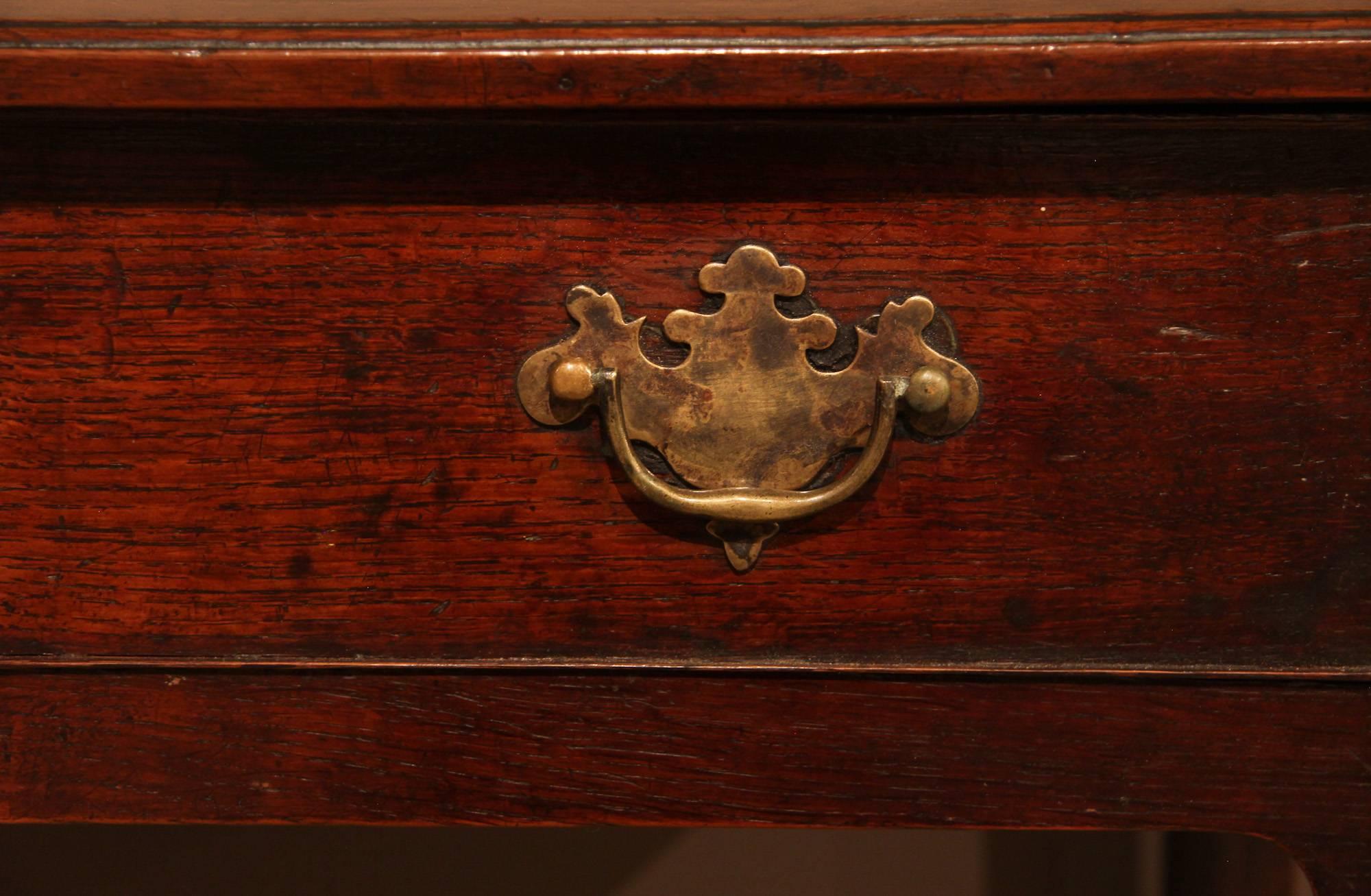 18th Century Oak Single Drawer Lowboy 4