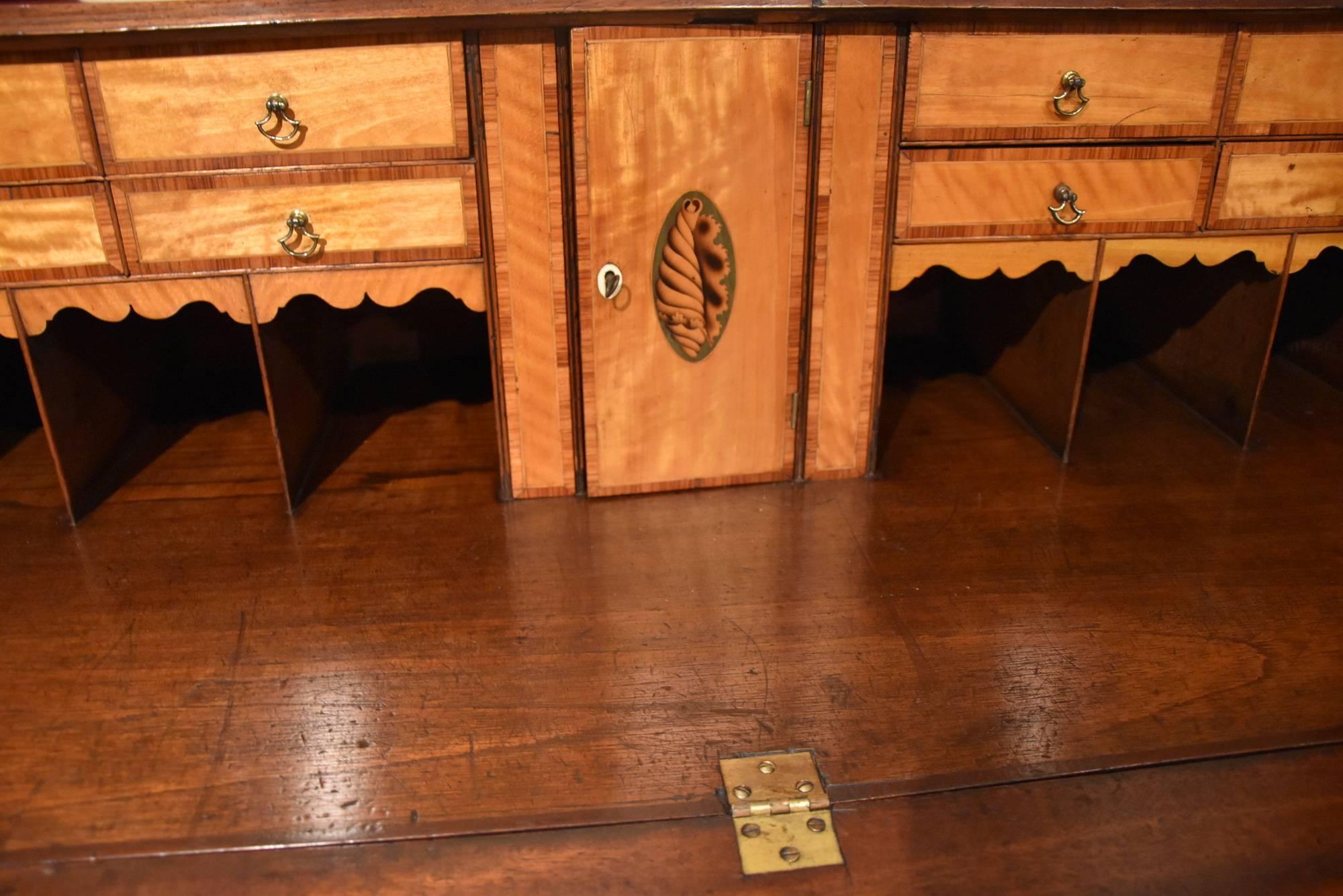 George III Mahogany Bureau For Sale 1