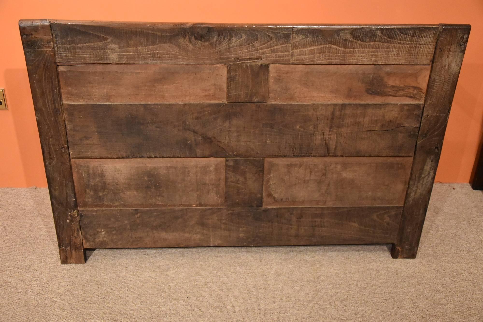 Mid-19th Century Handsome French Chestnut and Fruitwood Bench For Sale