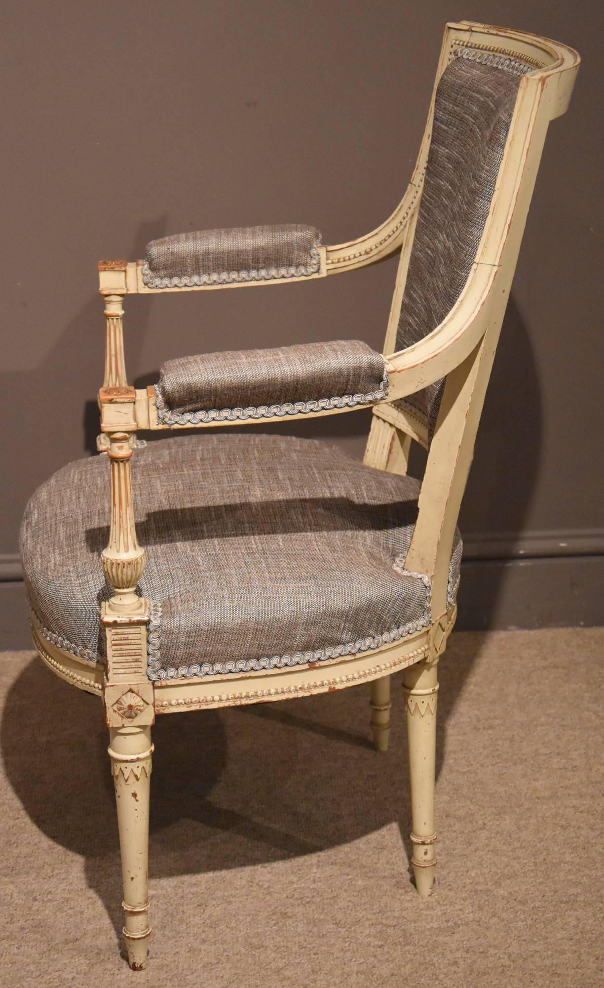 Victorian Set of Four French Directoire Style Armchairs