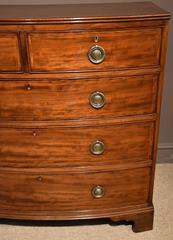 George III Mahogany Bow Fronted Chest of Drawers