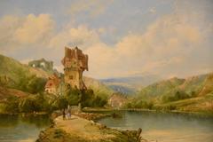 "Continental River Views" Pair by Alfred Henry Vickers