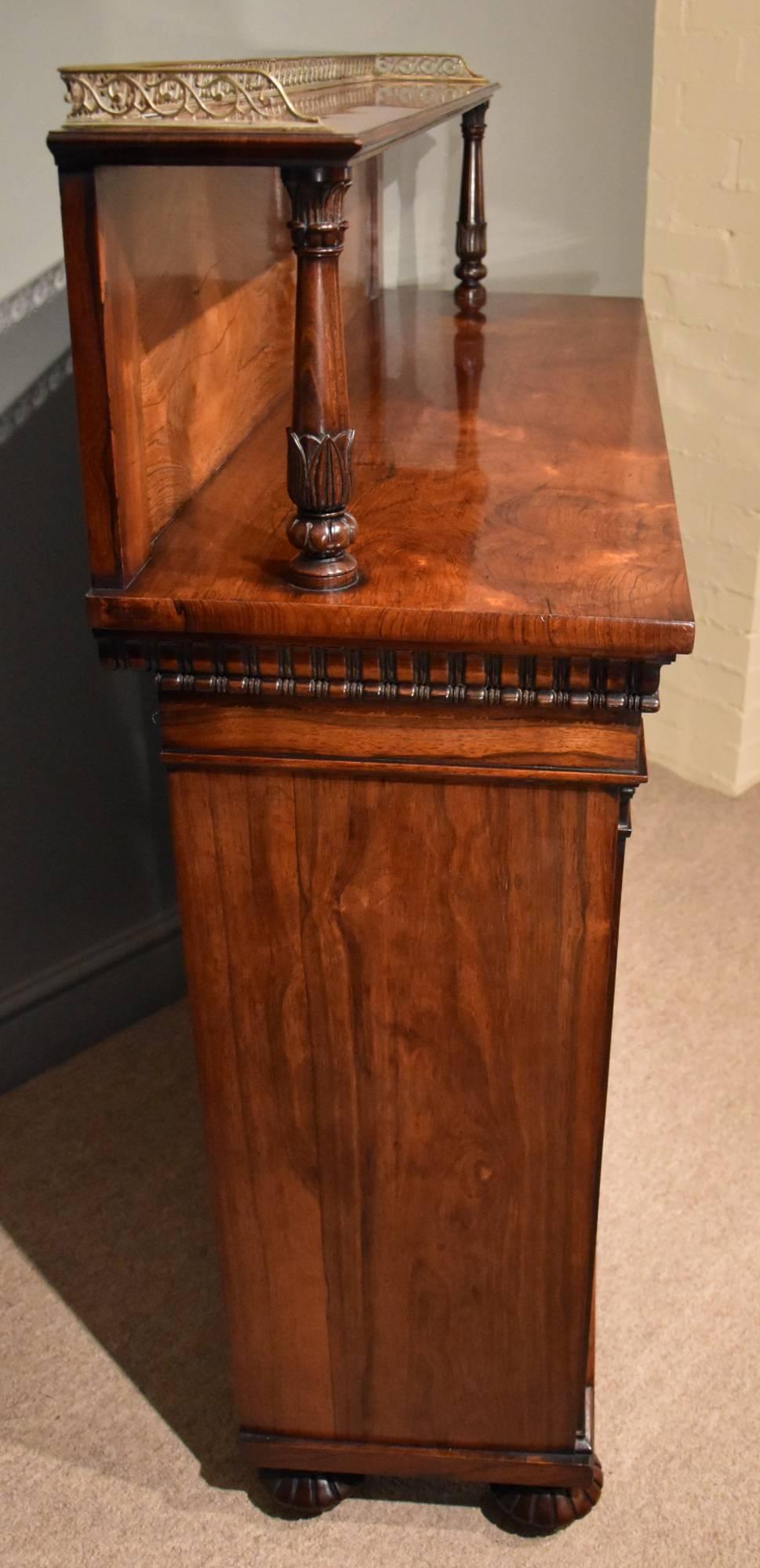 Fine Regency Rosewood and Brass Chiffonier 3