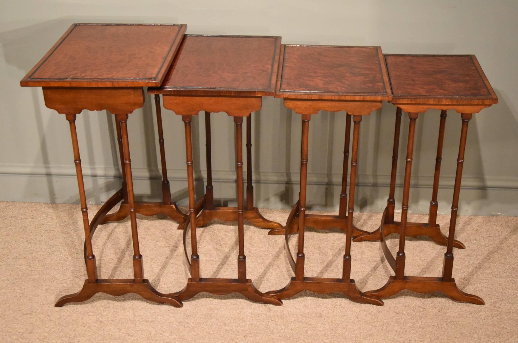 A good nest of four late 19th century thuya tables

Dimensions
Height 27